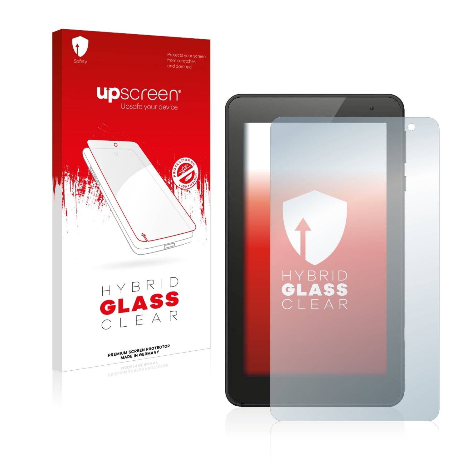 upscreen Hybrid Glass Clear Premium Schutzglas Folie für Vankyo MatrixPad