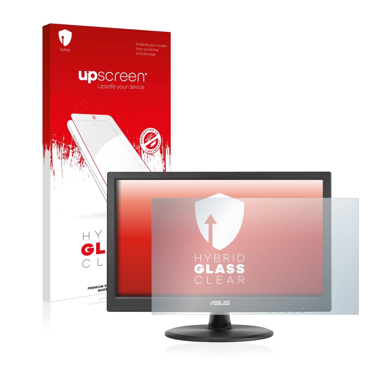 upscreen Hybrid Glass Clear Premium Schutzglas Folie für Asus