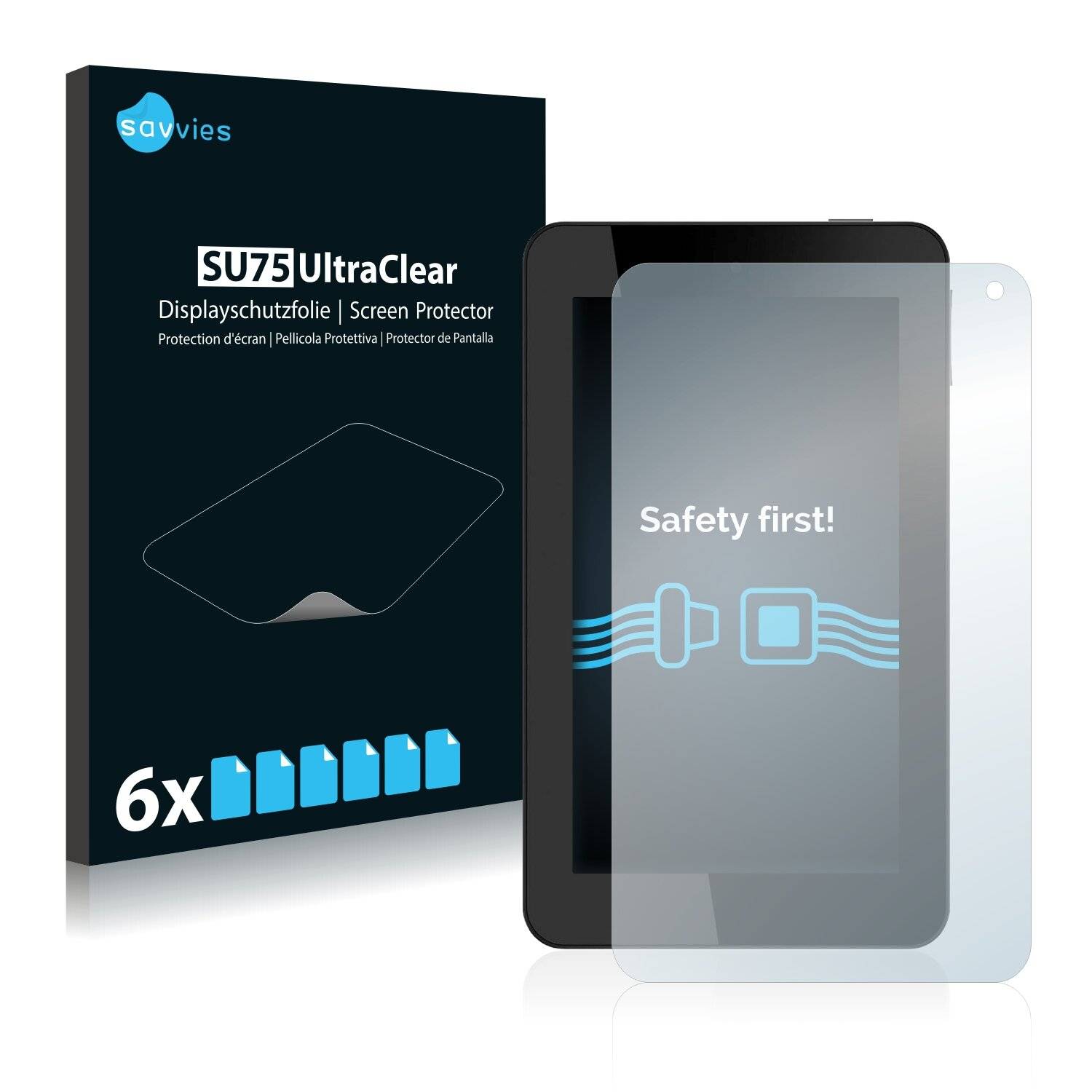 6x Savvies SU75 Displayschutzfolie für HP Slate 7 Plus 4200ef (Kamera