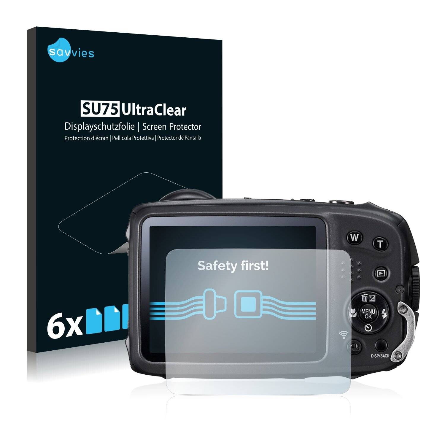 6x Savvies SU75 Displayschutzfolie für Fujifilm FinePix