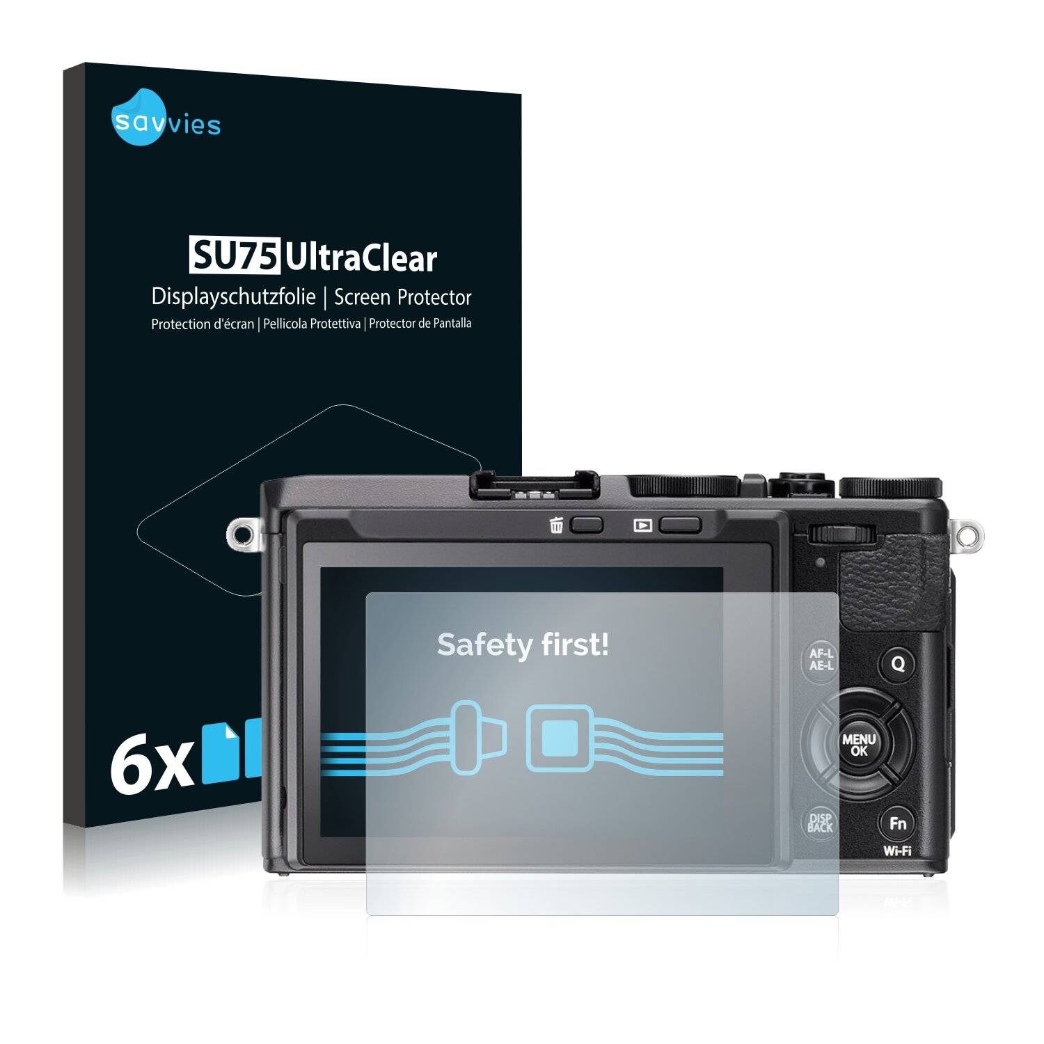 6x Savvies SU75 Displayschutzfolie für Fujifilm FinePix