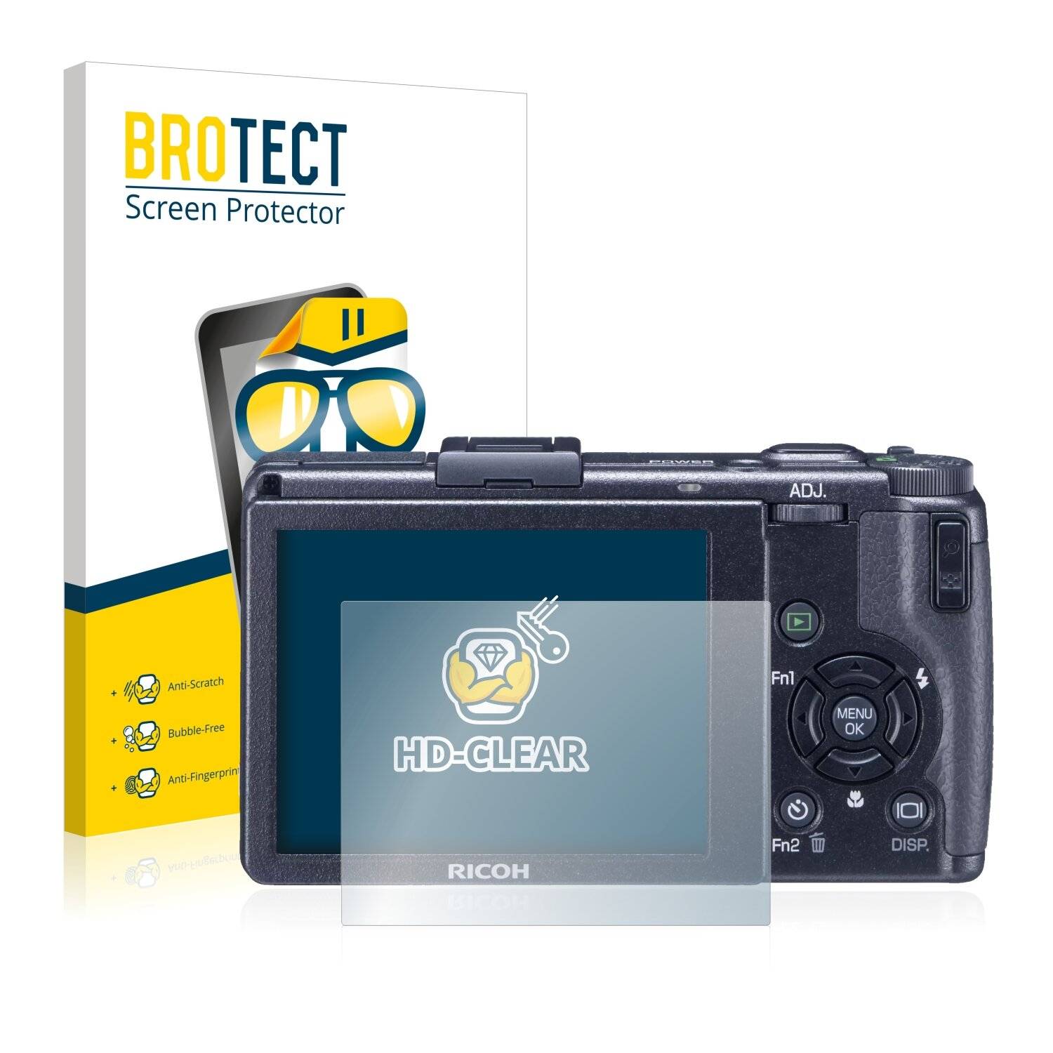 2x BROTECT HD-Clear Displayschutzfolie für Ricoh GR Digital III