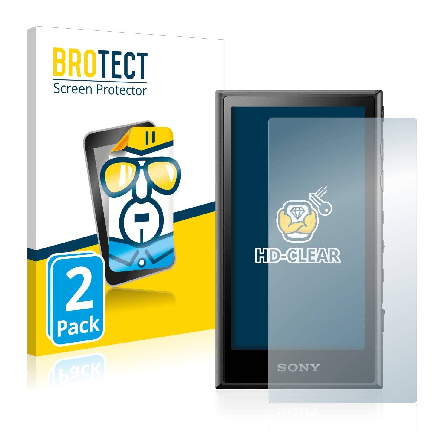 2x BROTECT HD-Clear Displayschutzfolie für Sony Walkman