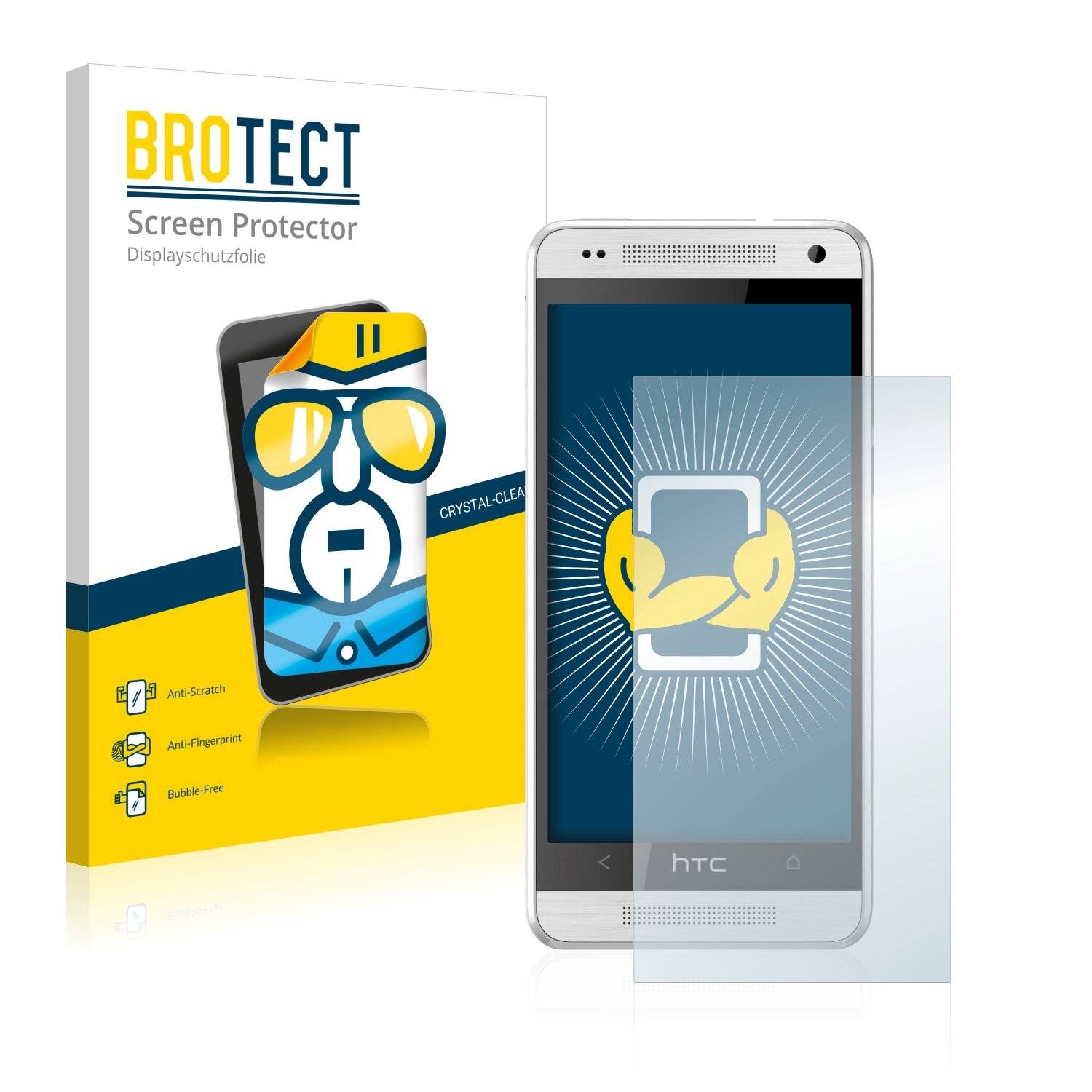 2x BROTECT HD-Clear Displayschutzfolie für HTC One Mini