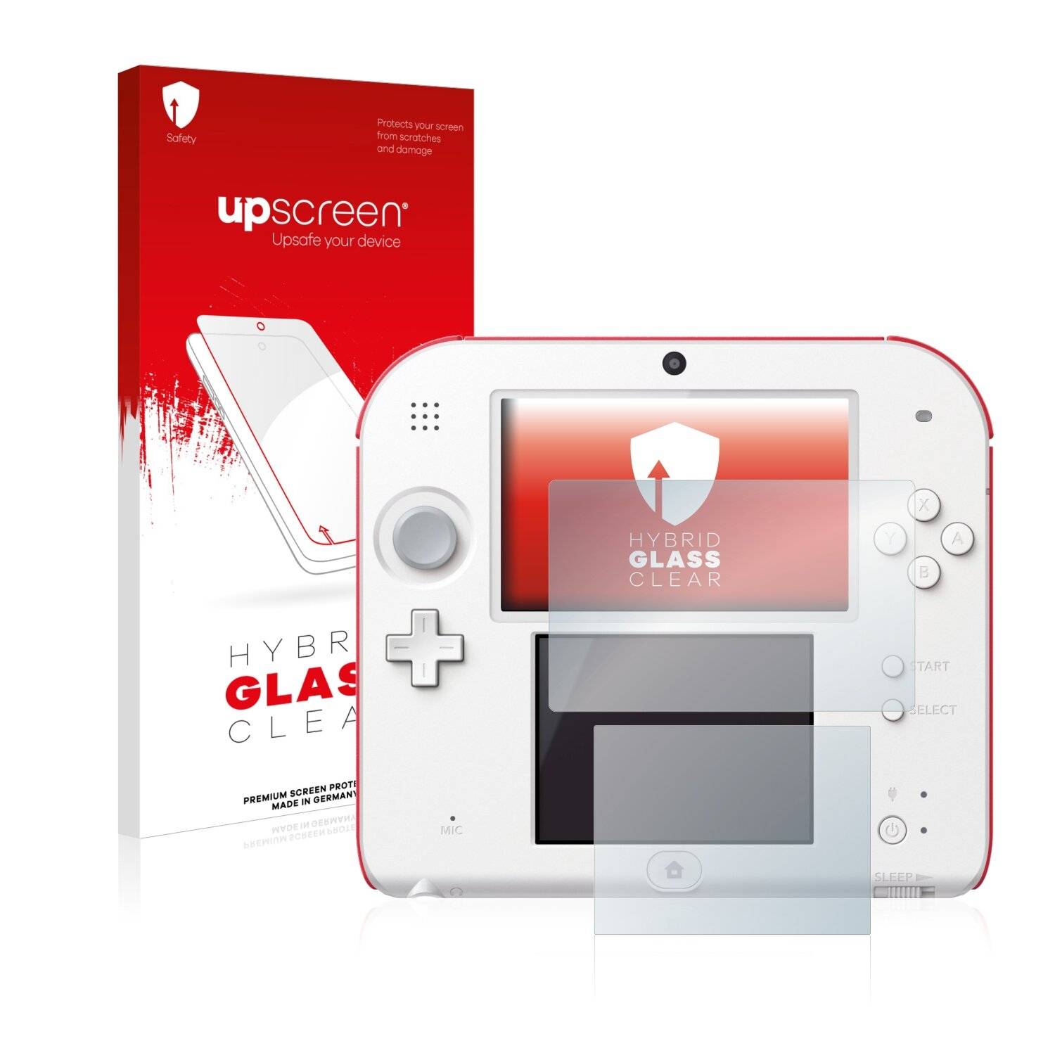 upscreen Hybrid Glass Clear Premium Schutzglas Folie für Nintendo