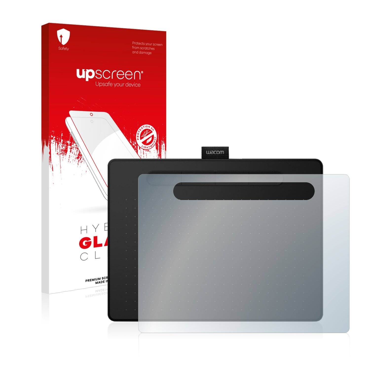 upscreen Hybrid Glass Clear Premium Schutzglas Folie für Wacom Intuos