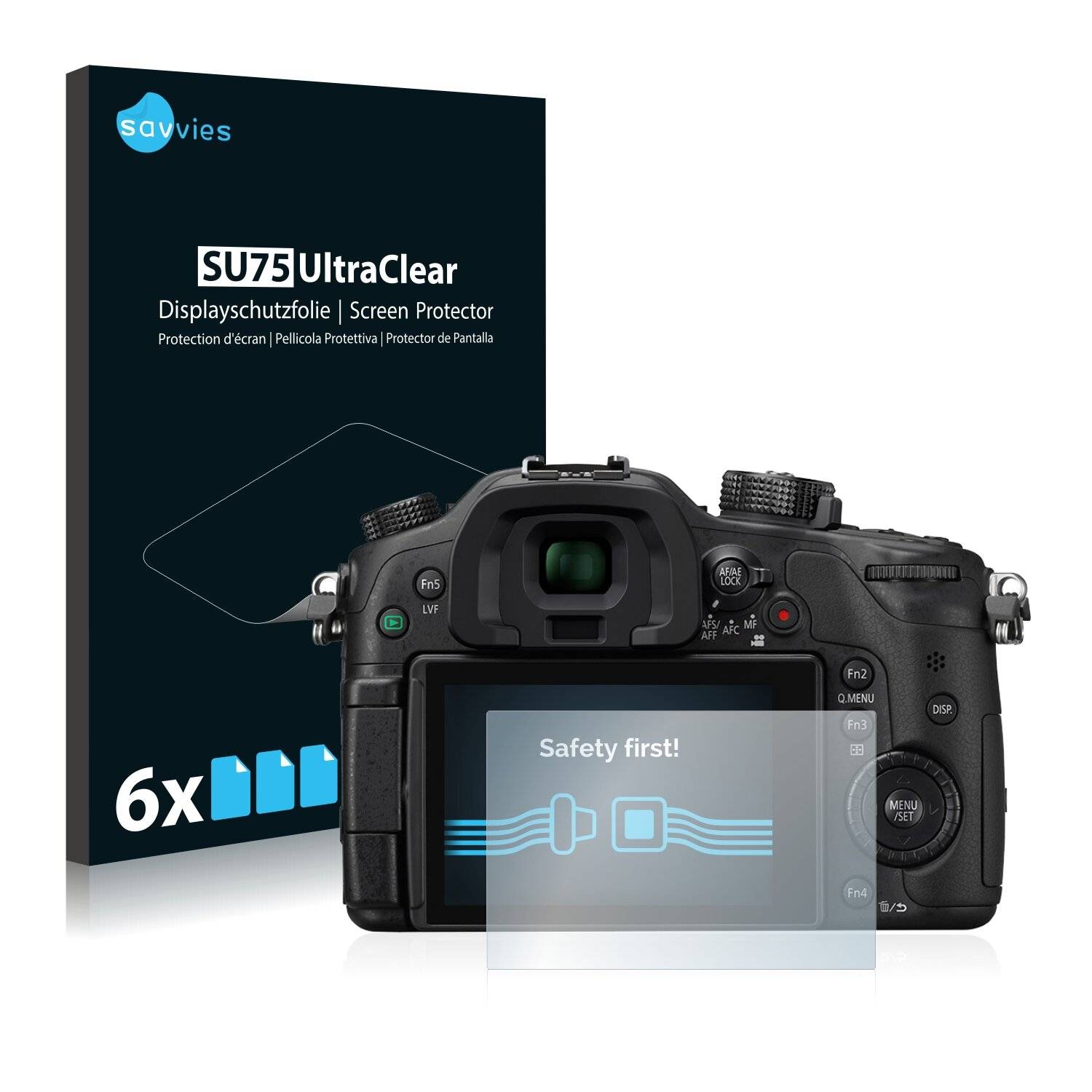 6x Savvies SU75 Displayschutzfolie für Panasonic Lumix