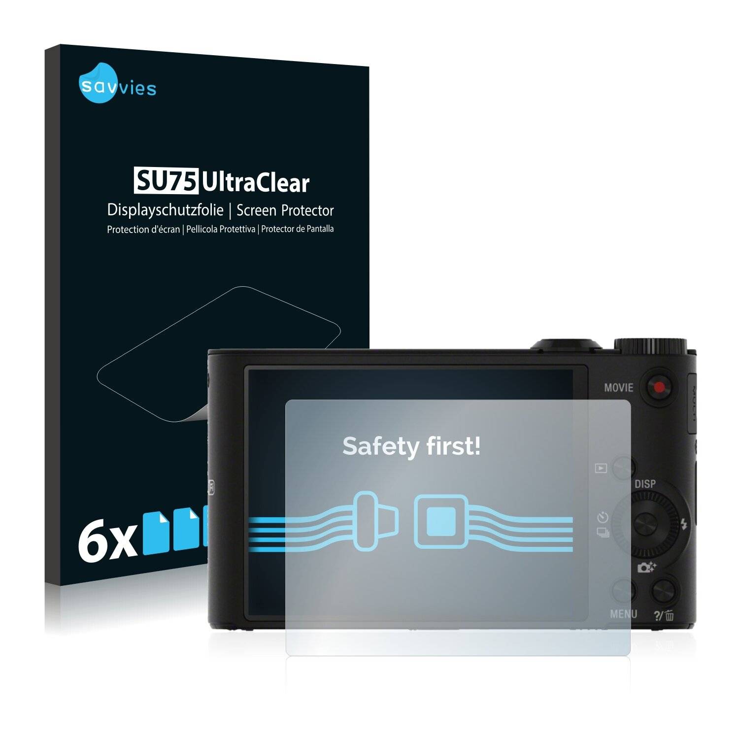 6x Savvies SU75 Displayschutzfolie für Sony Cyber-Shot