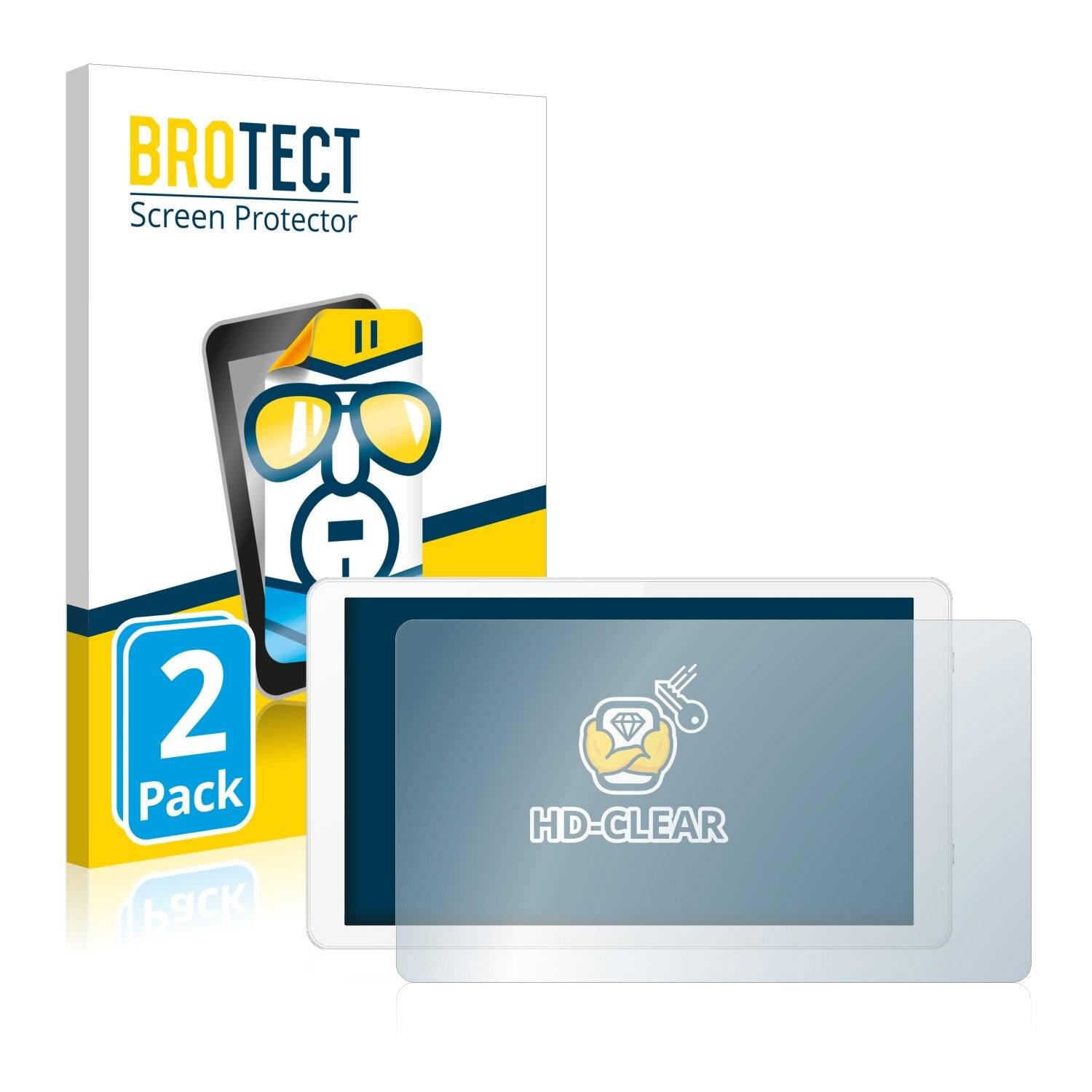 2x BROTECT HD-Clear Displayschutzfolie für Logicom La Tab