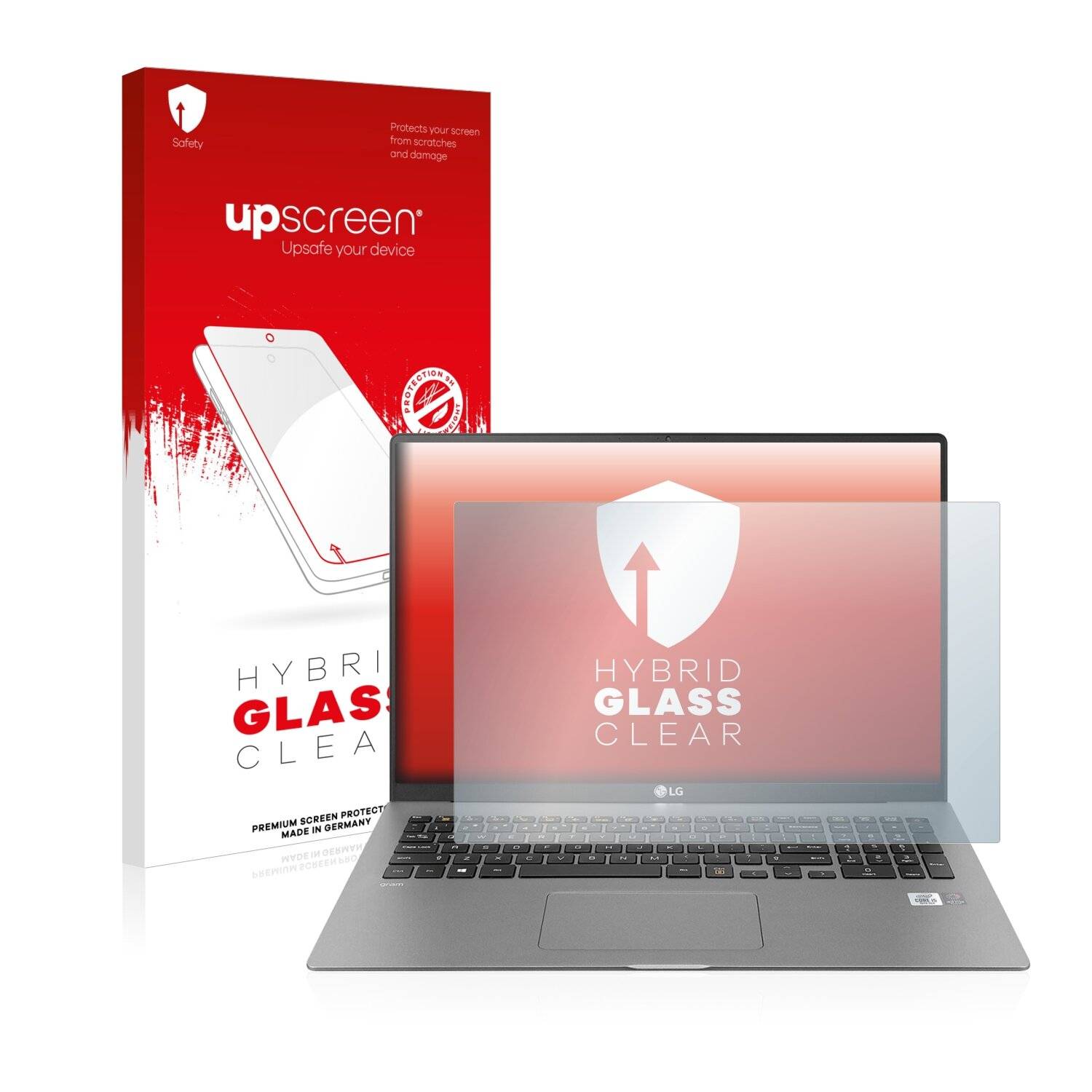 upscreen Hybrid Glass Clear Premium Schutzglas Folie für LG gram 17''