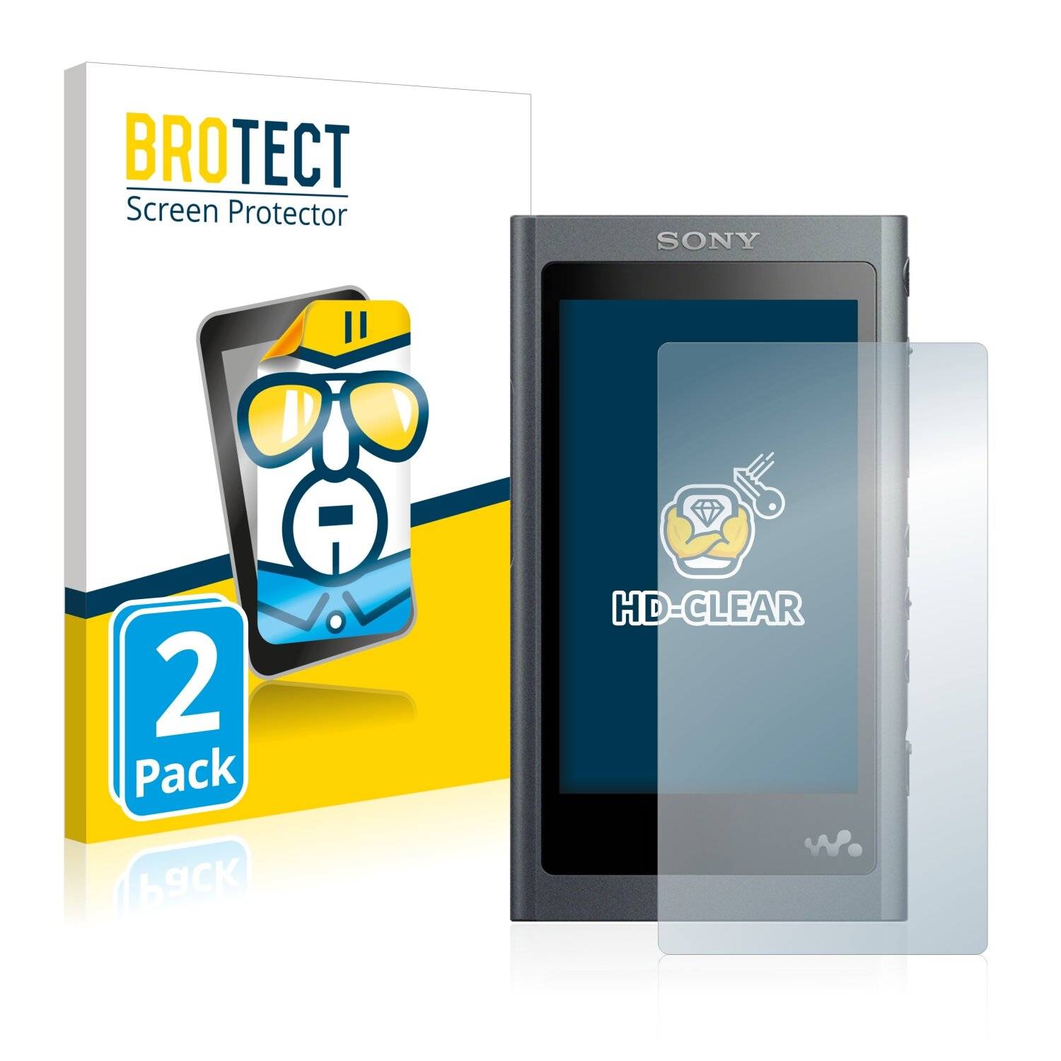 2x BROTECT HD-Clear Displayschutzfolie für Sony Walkman