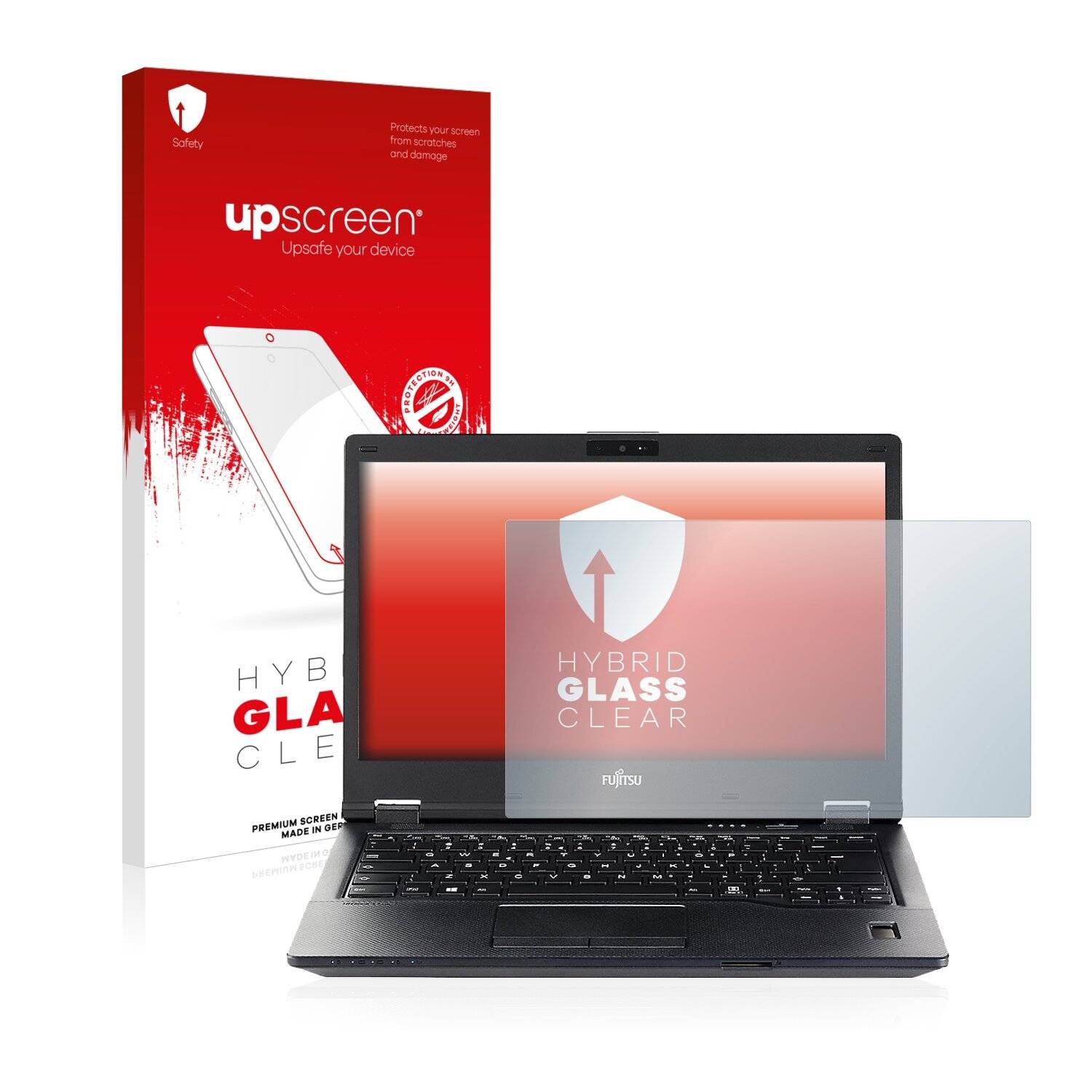 upscreen Hybrid Glass Clear Premium Schutzglas Folie für Fujitsu Lifebook