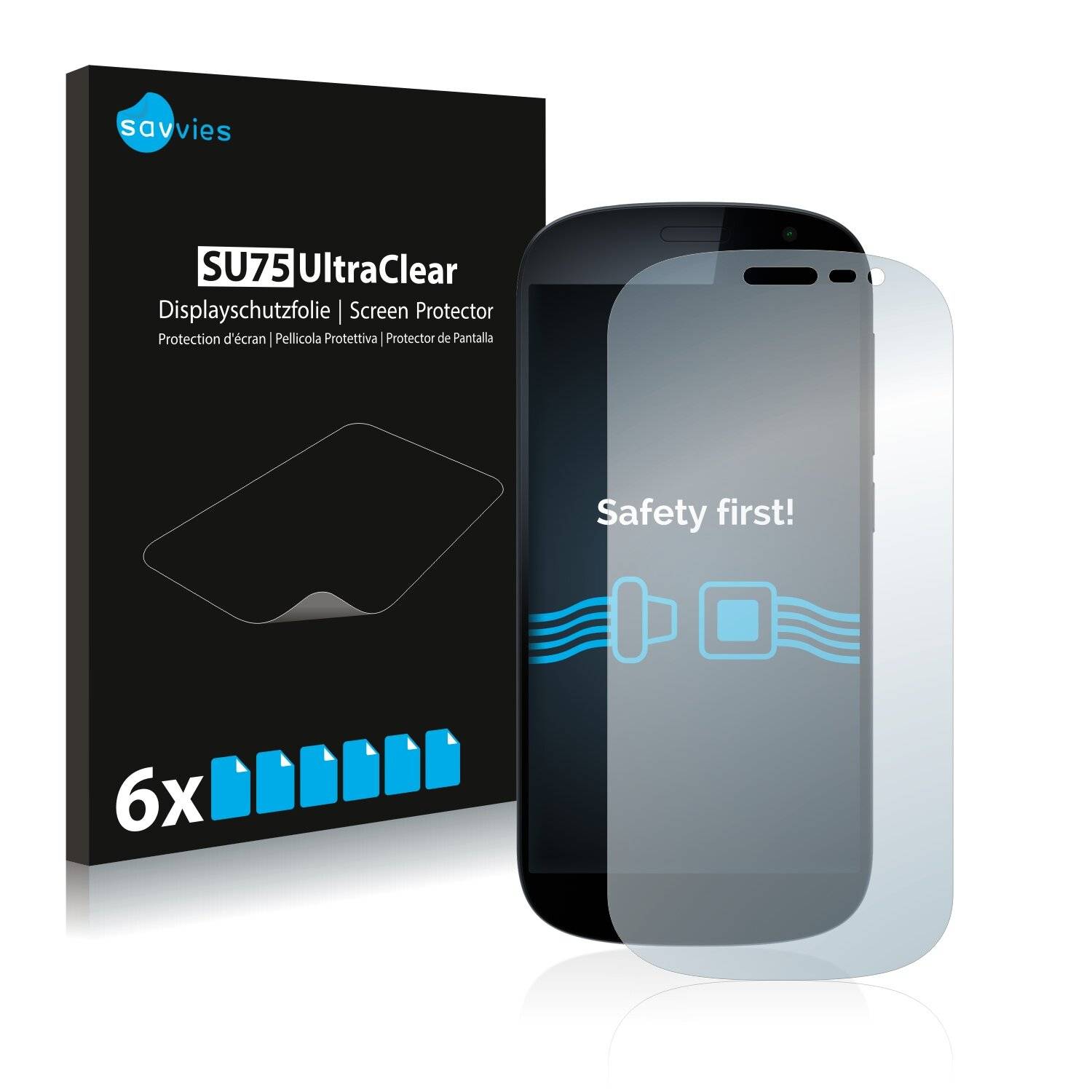 6x Savvies SU75 Displayschutzfolie für Yota Devices YotaPhone