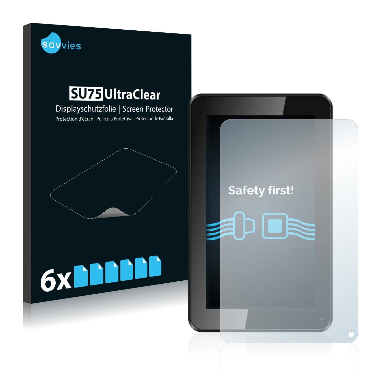 6x Savvies SU75 Displayschutzfolie für Kliver Klipad 7 Smart HD