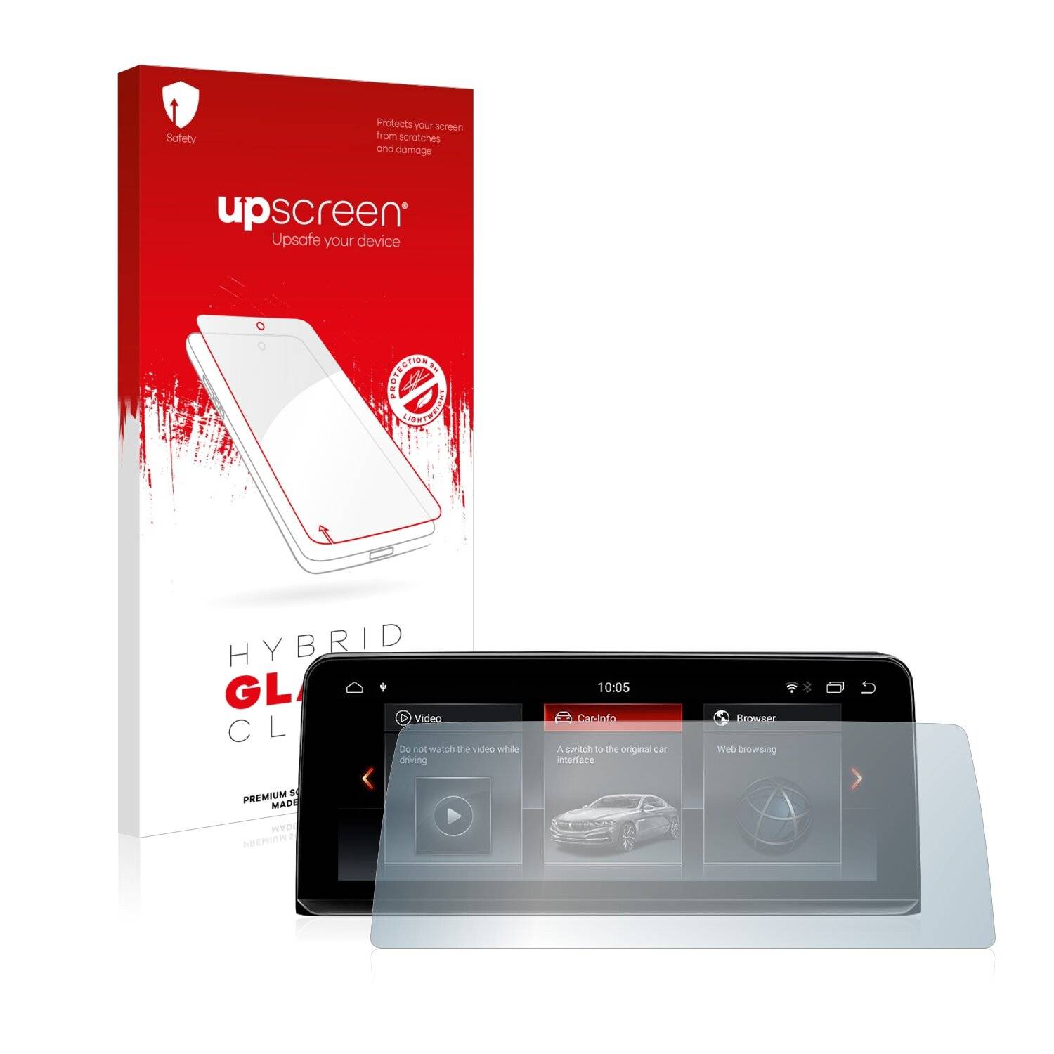 upscreen Hybrid Glass Clear Premium Schutzglas Folie für BMW X3 E83 SUV 2003-2010