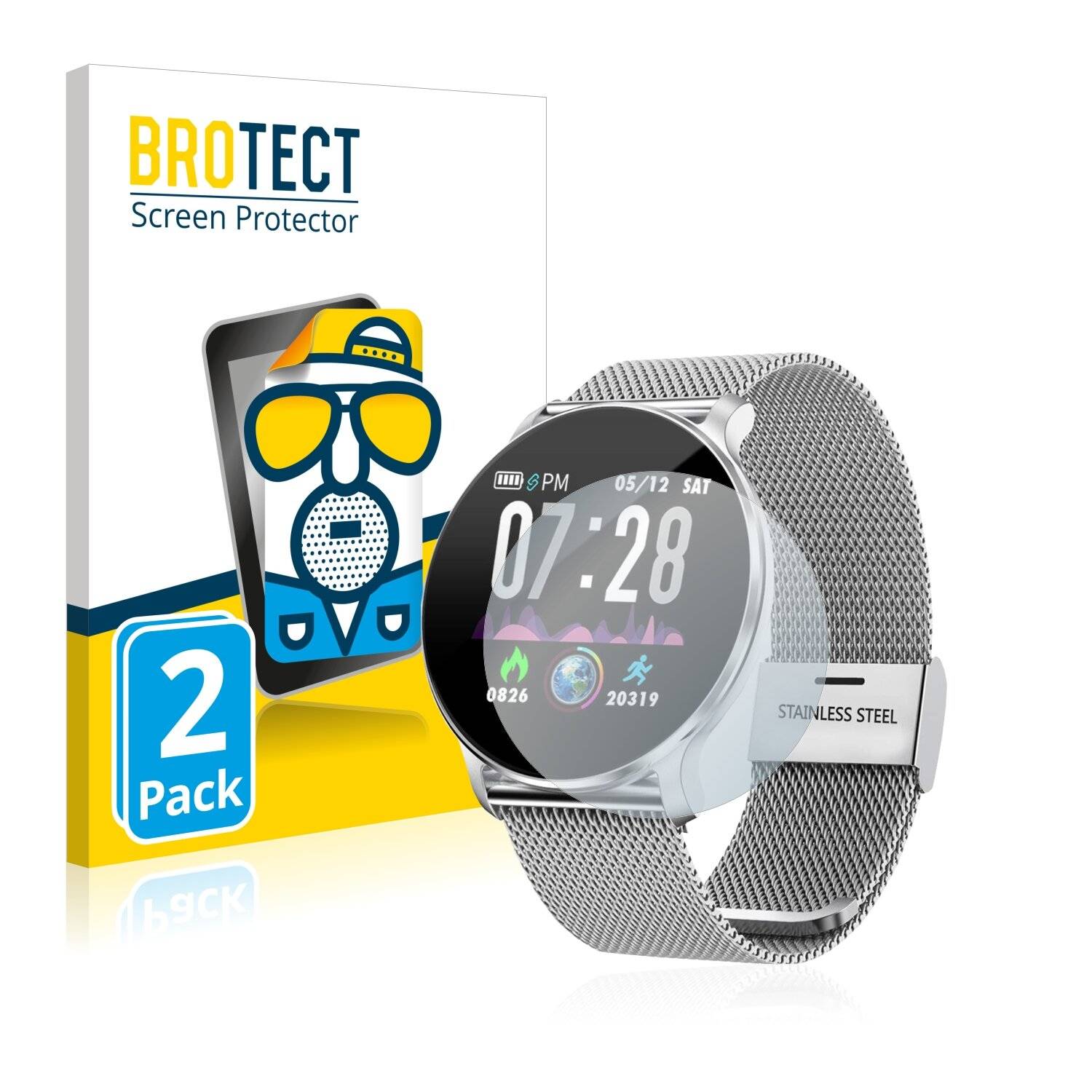 2x BROTECT Matte Displayschutzfolie für moreFIT SW306 - Entspiegelt,