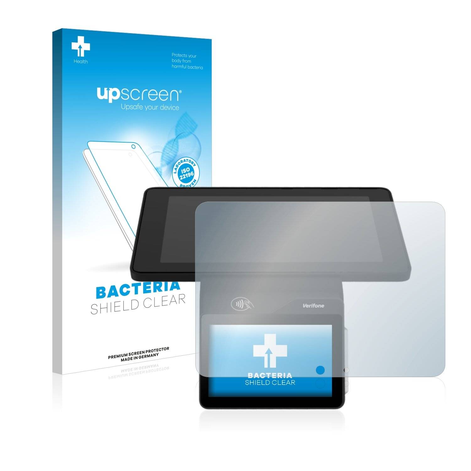 upscreen Bacteria Shield Clear Premium Antibakterielle Displayschutzfolie für Verifone