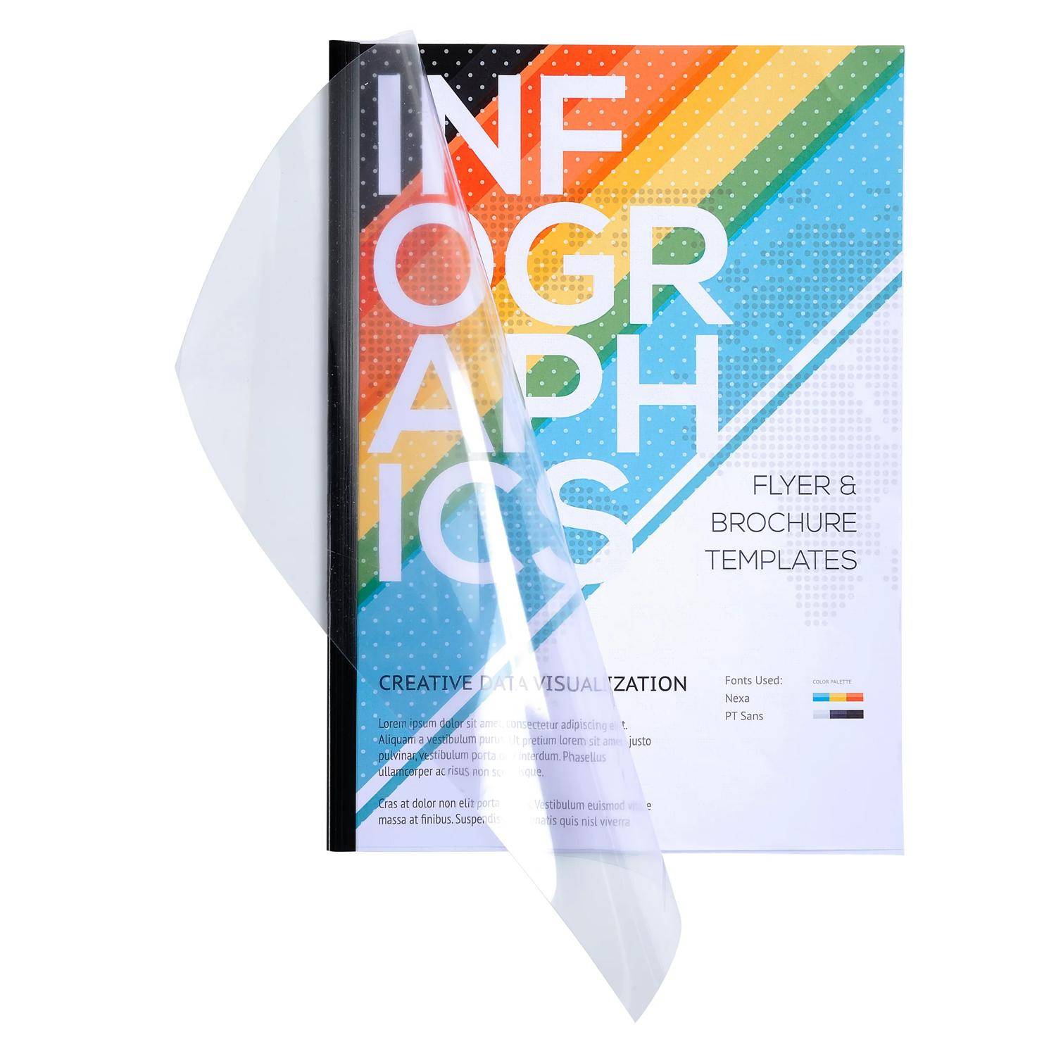 Exacompta 100er Pack Einbanddeckel aus PVC 150µ, für DIN A4 - Kristall - 42741E