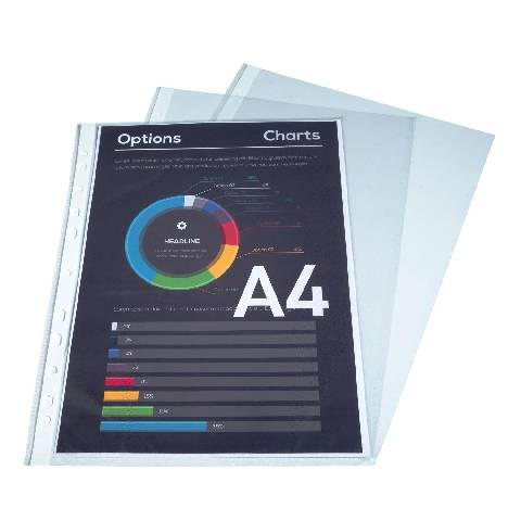 Exacompta 10x Pack 10 Prospekthüllen A4, glattem PP 60µ, Kristall, 5010E