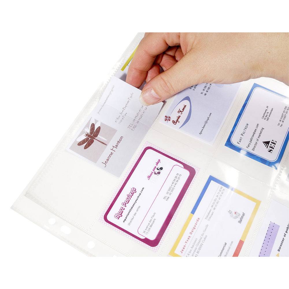 Exacompta 10x 10 Stück Schutzhüllen gelocht glattem PP 110µ A4 Kristall 55046E