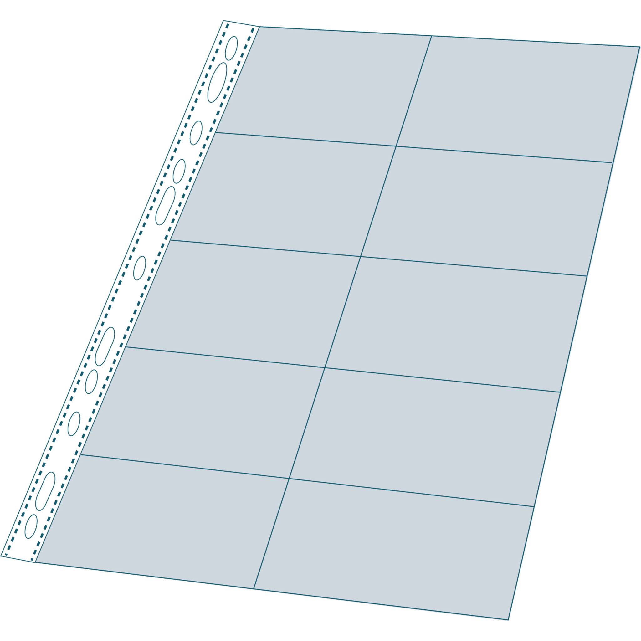 Exacompta 10x 10 Stück Schutzhüllen gelocht glattem PP 110µ A4 Kristall 55046E
