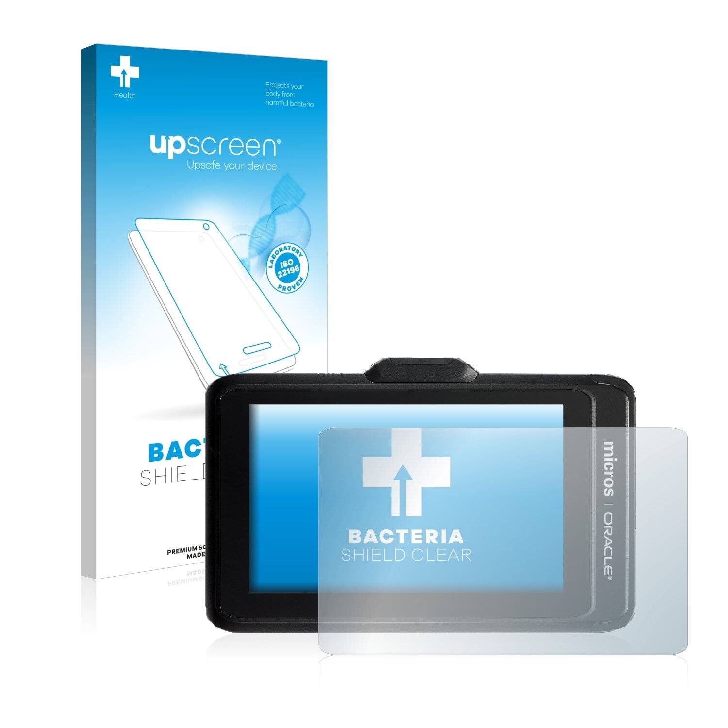 upscreen Bacteria Shield Clear Premium Antibakterielle Displayschutzfolie für Oracle Micros