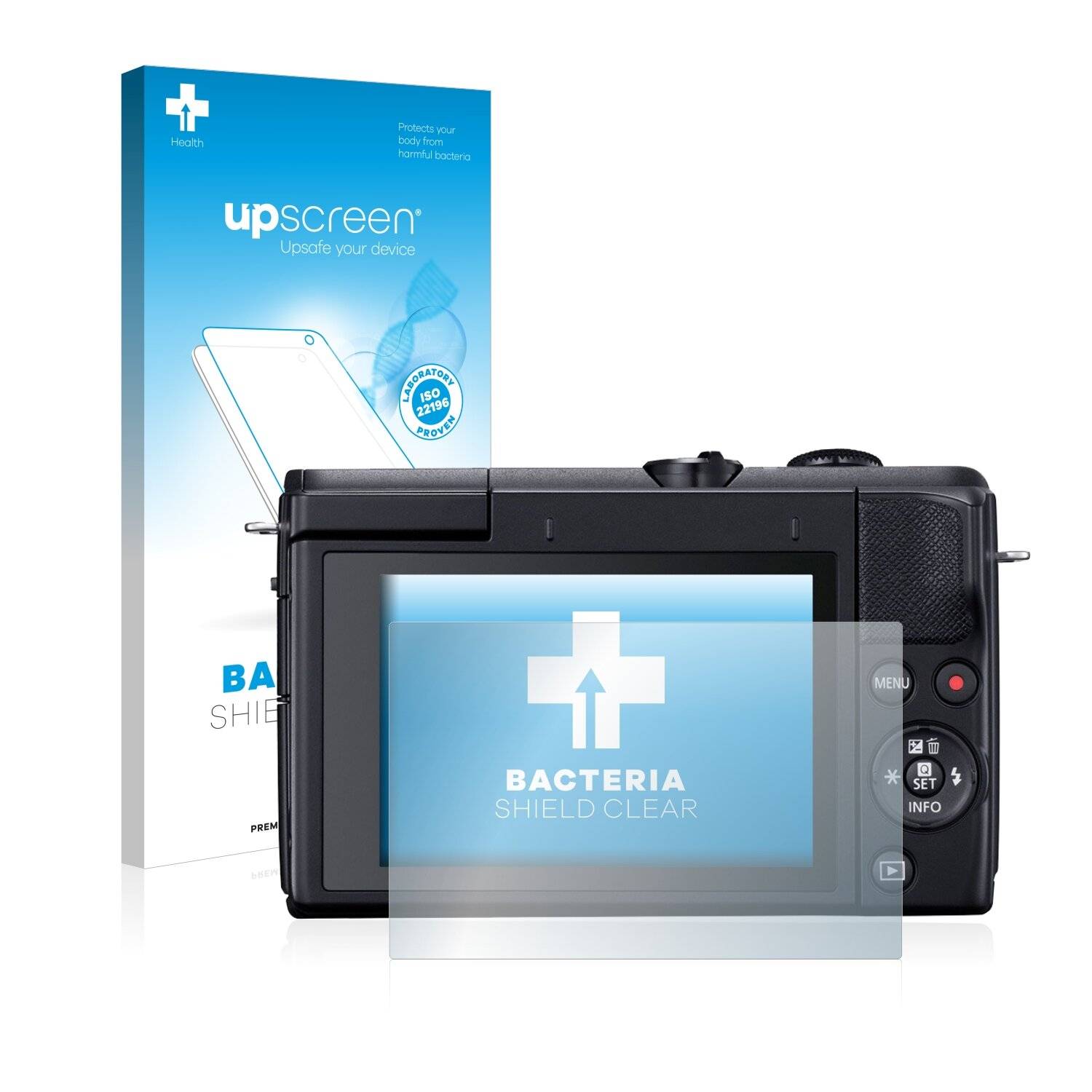 upscreen Bacteria Shield Clear Premium Antibakterielle Displayschutzfolie für Canon EOS