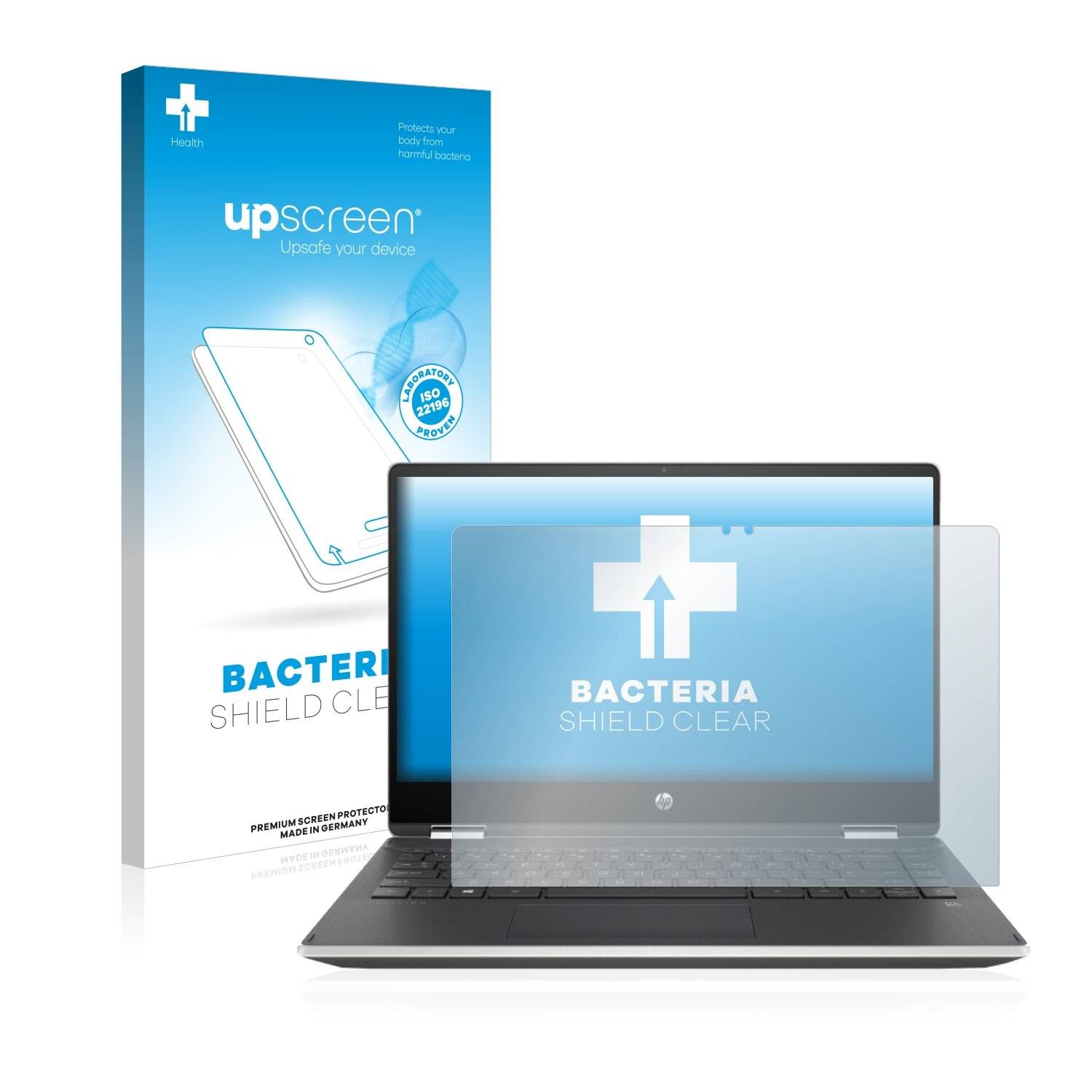 upscreen Bacteria Shield Clear Premium Antibakterielle Displayschutzfolie für HP Pavilion