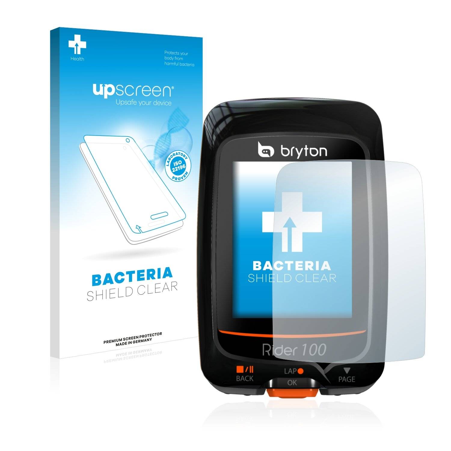 upscreen Bacteria Shield Clear Premium Antibakterielle Displayschutzfolie für Bryton Rider