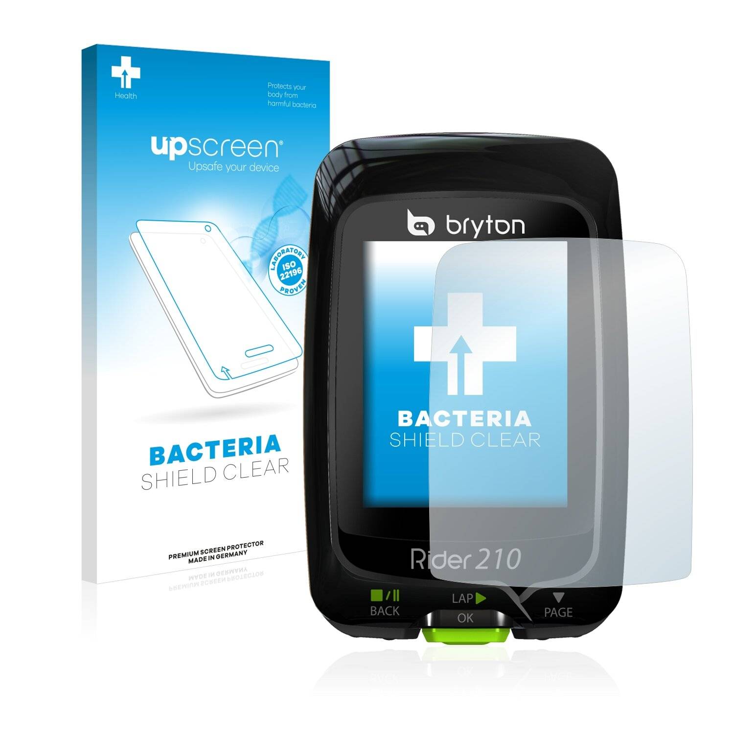 upscreen Bacteria Shield Clear Premium Antibakterielle Displayschutzfolie für Bryton Rider