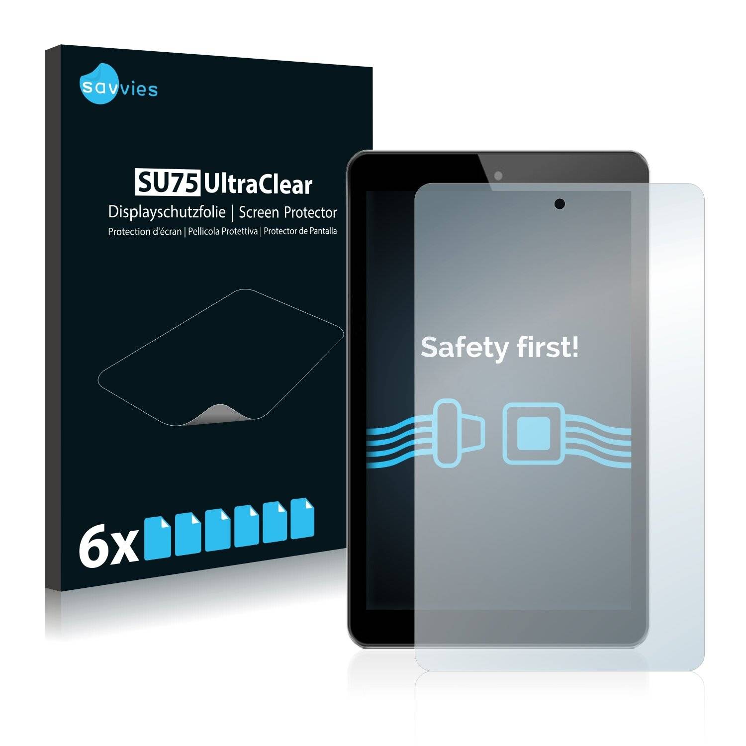 6x Savvies SU75 Displayschutzfolie für Odys Xelio Phone Tab