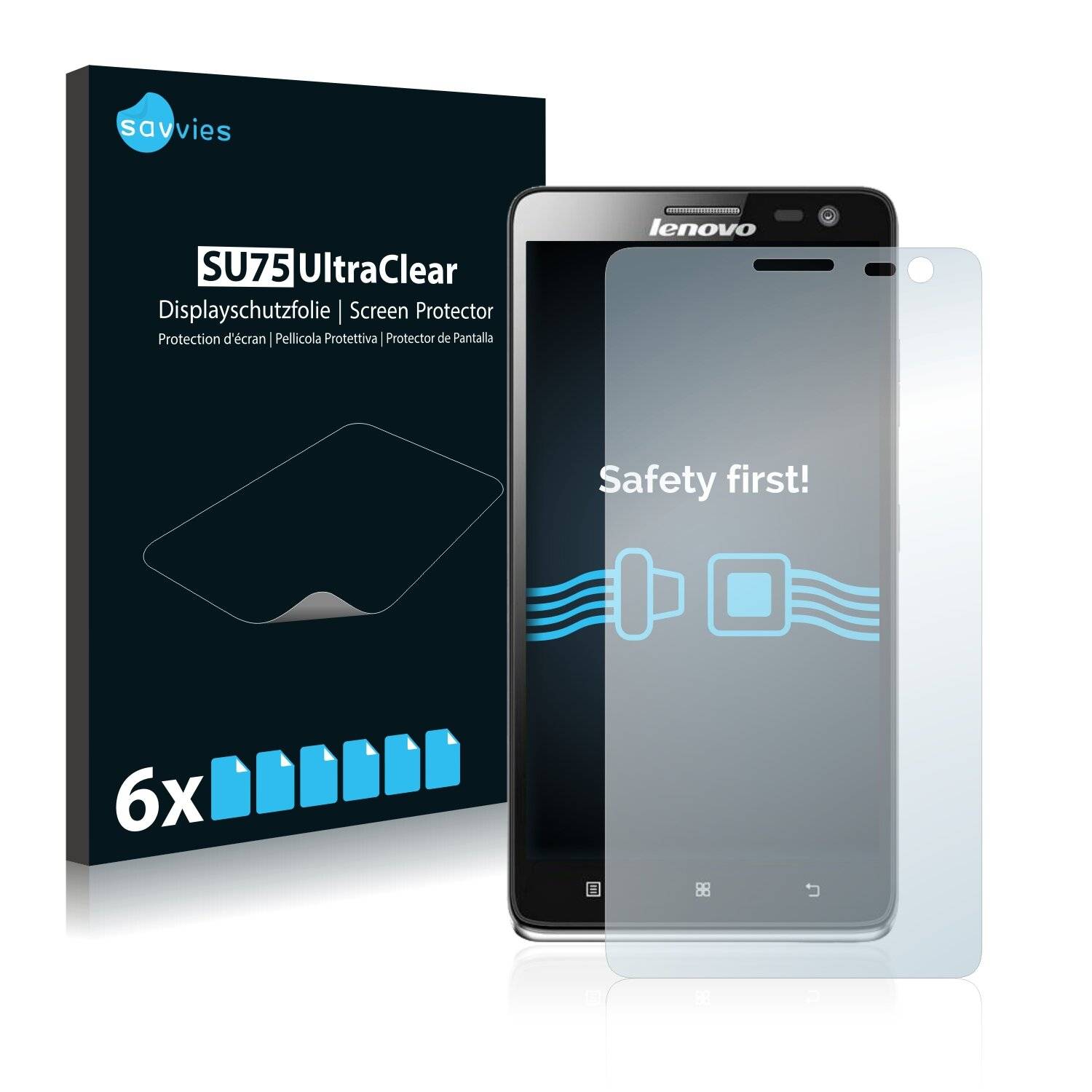 6x Savvies SU75 Displayschutzfolie für Lenovo