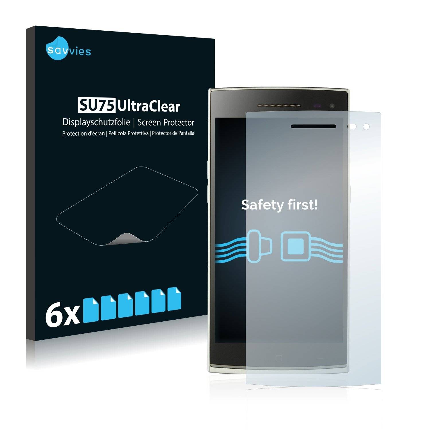 6x Savvies SU75 Displayschutzfolie für Elephone