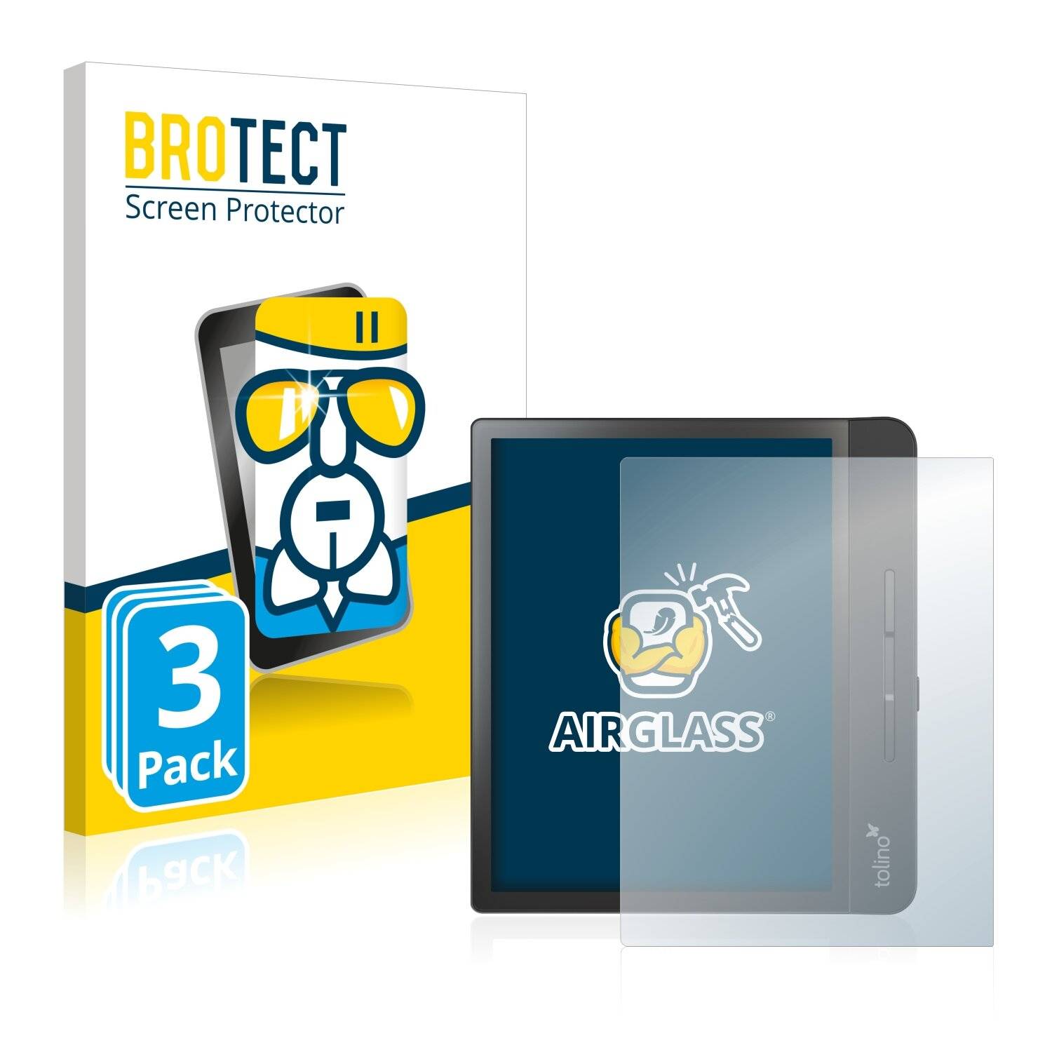 3x BROTECT AirGlass Schutzglas Folie für Tolino Epos