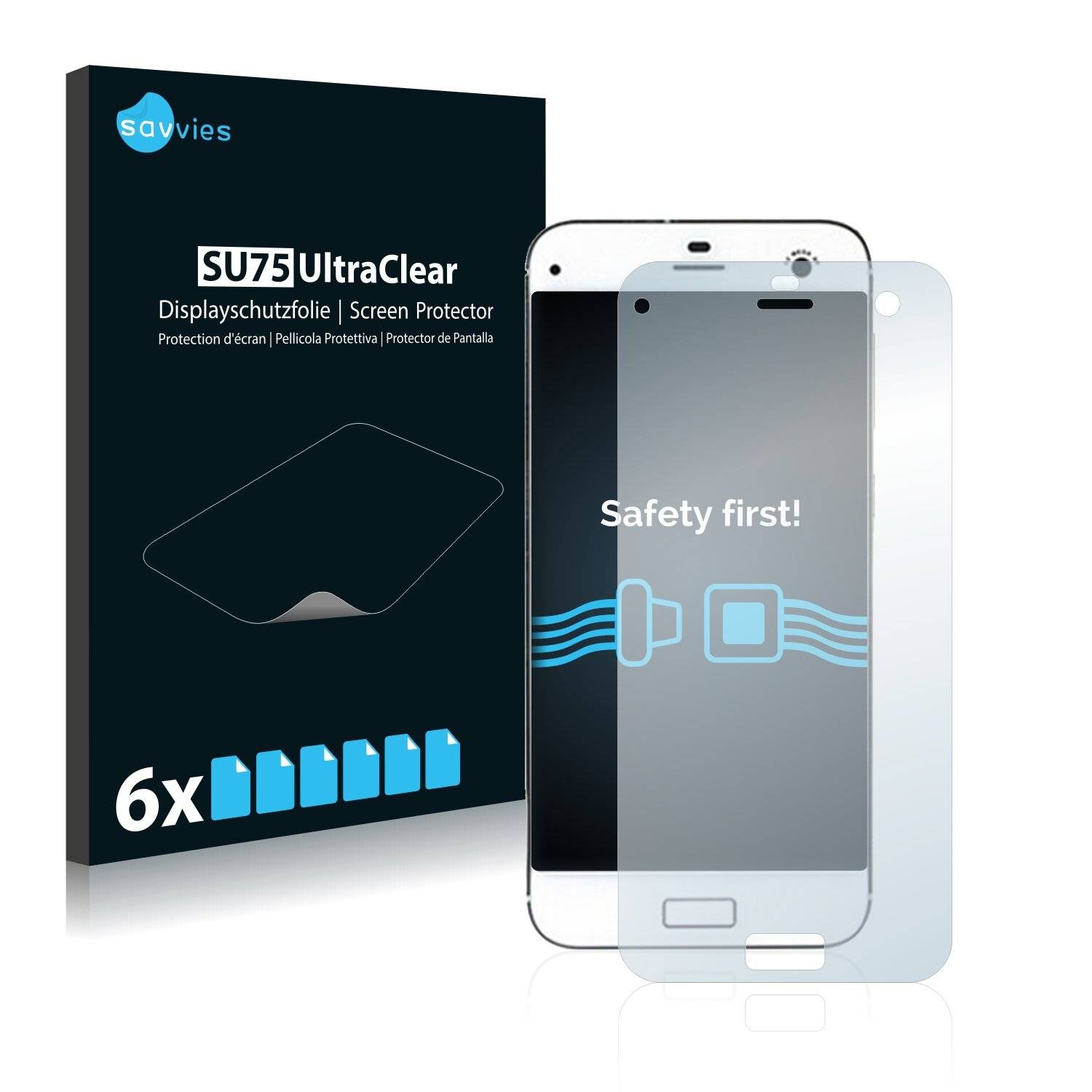 6x Savvies SU75 Displayschutzfolie für ZTE Blade