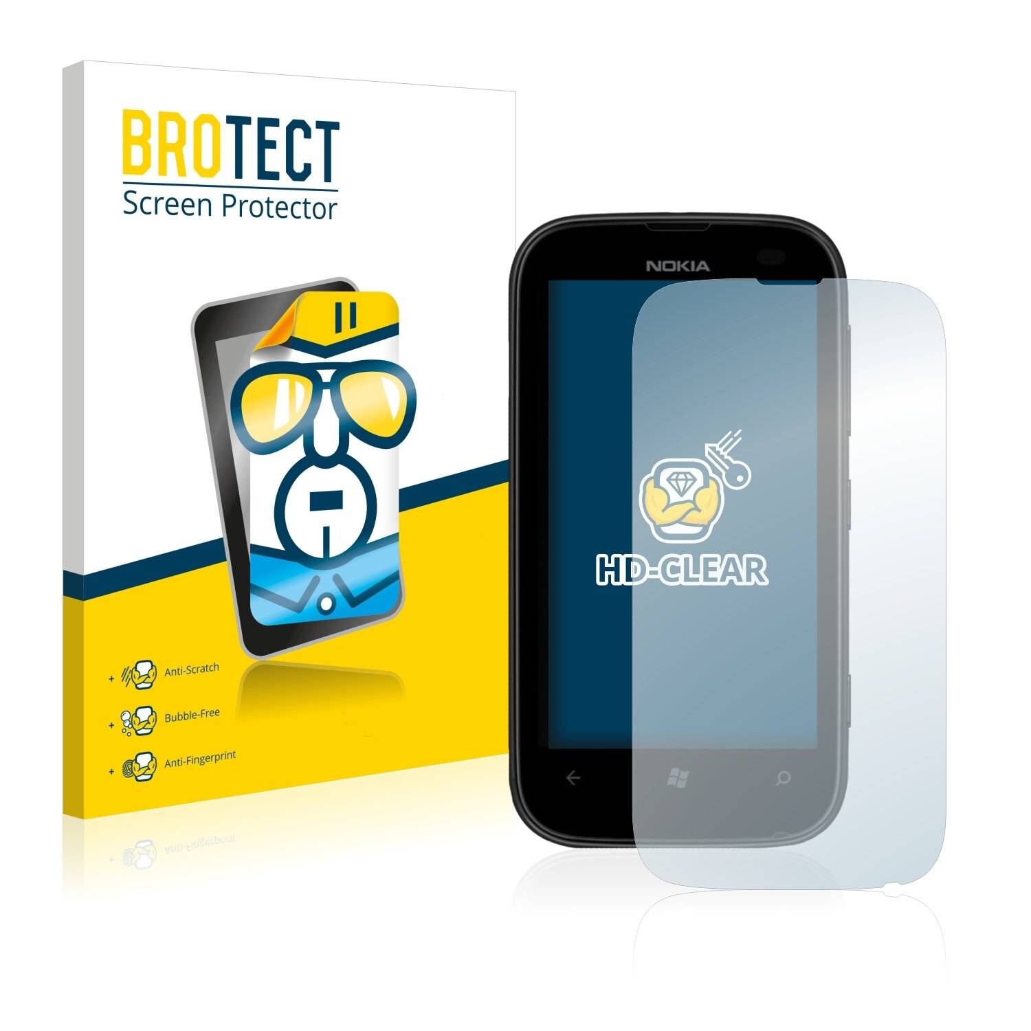 2x BROTECT HD-Clear Displayschutzfolie für Nokia Lumia