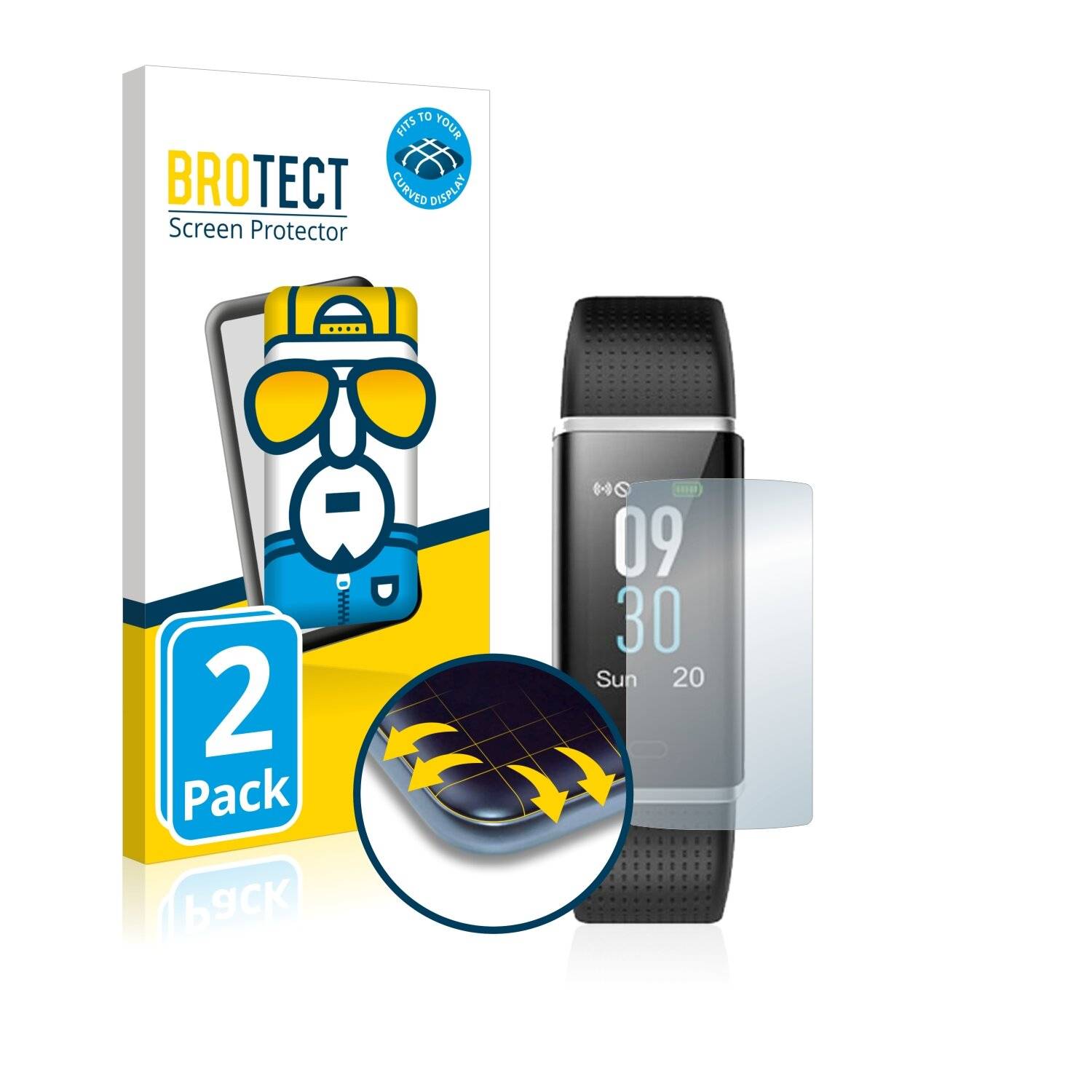 2x BROTECT Flex Full-Cover Displayschutzfolie für Chereeki