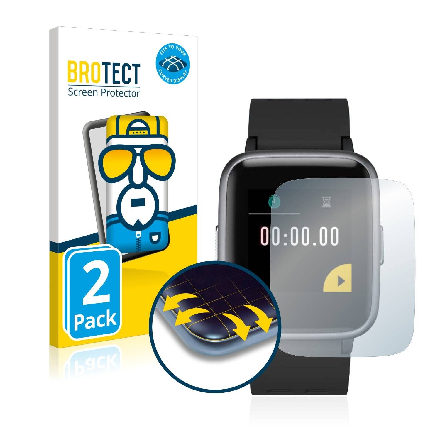 2x BROTECT Flex Full-Cover Displayschutzfolie für Chereeki