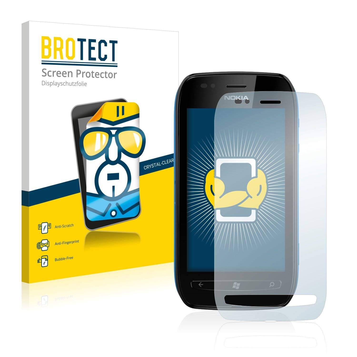 2x BROTECT HD-Clear Displayschutzfolie für Nokia Lumia