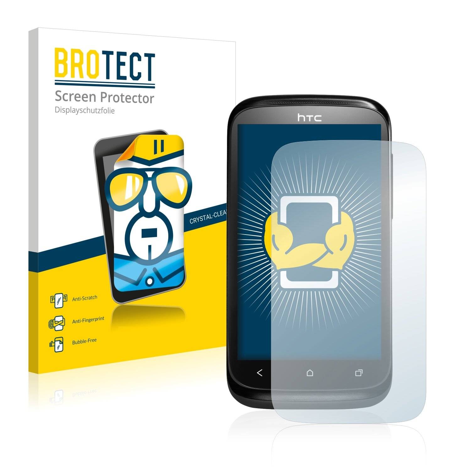 2x BROTECT HD-Clear Displayschutzfolie für HTC Desire X