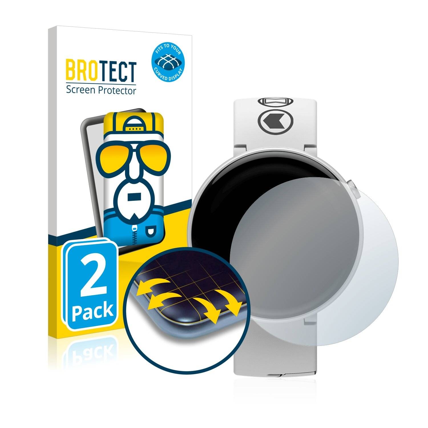 2x BROTECT Flex Full-Cover Displayschutzfolie für Huami Amazfit Verge 2 Avengers Limited