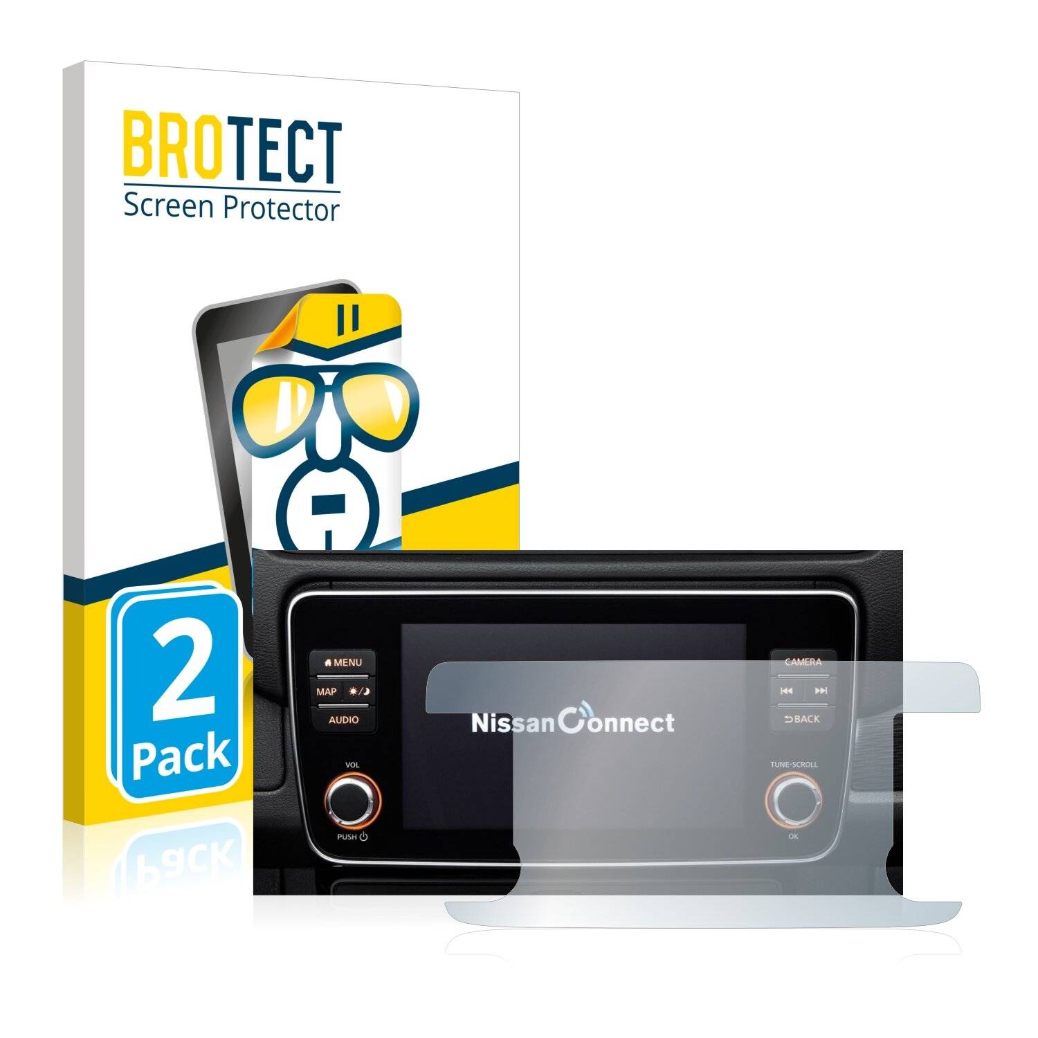 2x BROTECT HD-Clear Displayschutzfolie für Nissan Leaf E Plus Infotainment