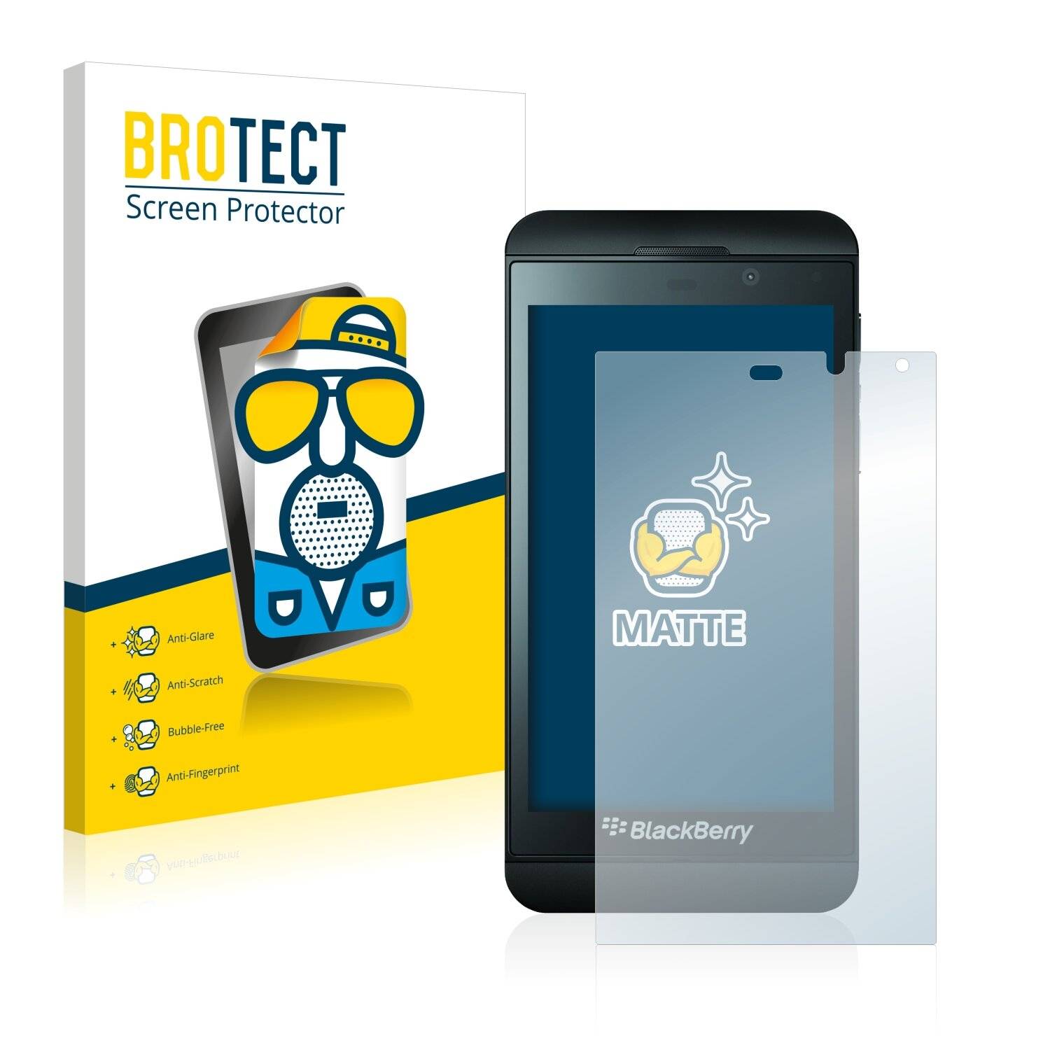 2x BROTECT Matte Displayschutzfolie für BlackBerry Z10 - Entspiegelt,