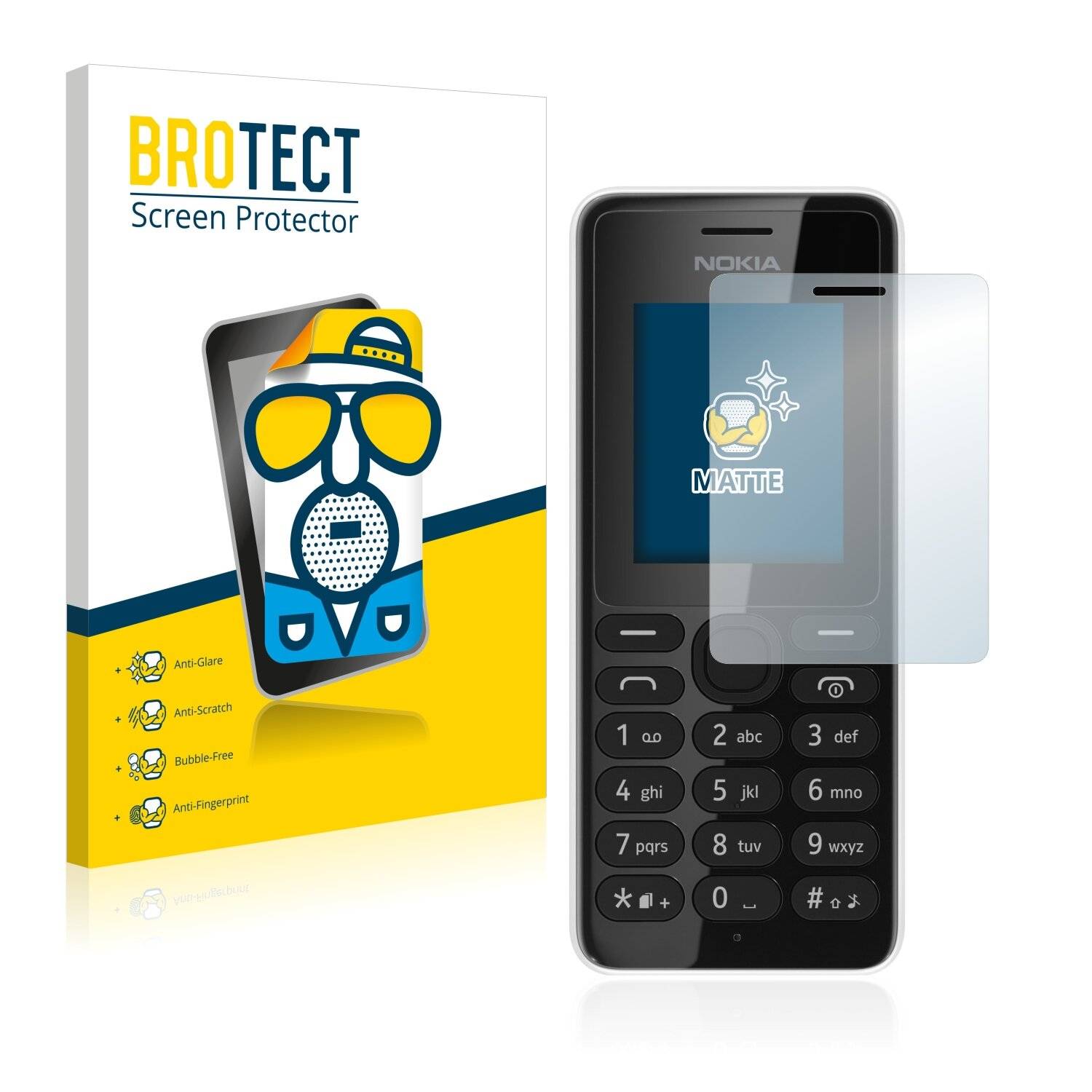 2x BROTECT Matte Displayschutzfolie für Nokia 108 - Entspiegelt,
