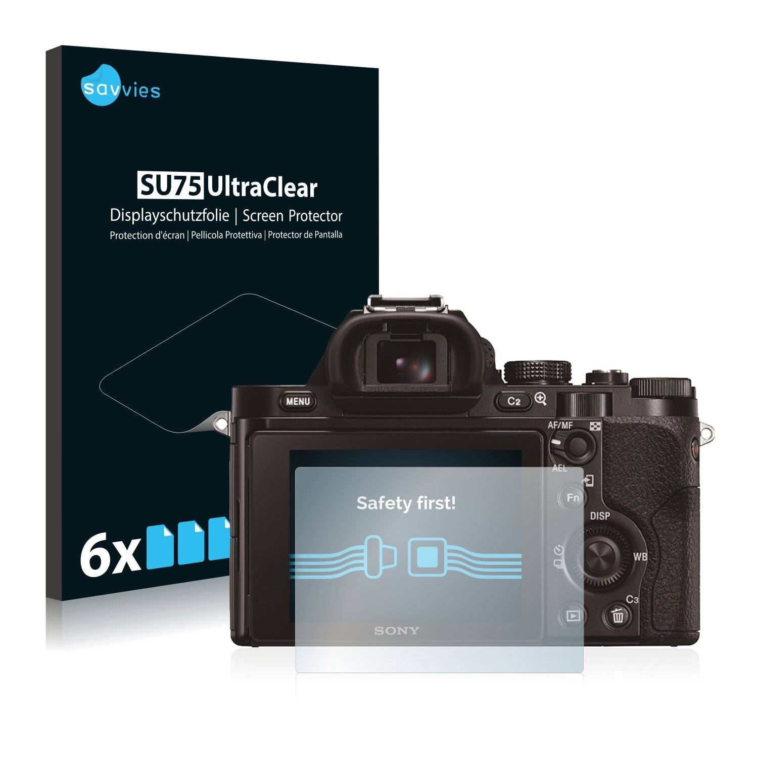 6x Savvies SU75 Displayschutzfolie für Sony Alpha 7K