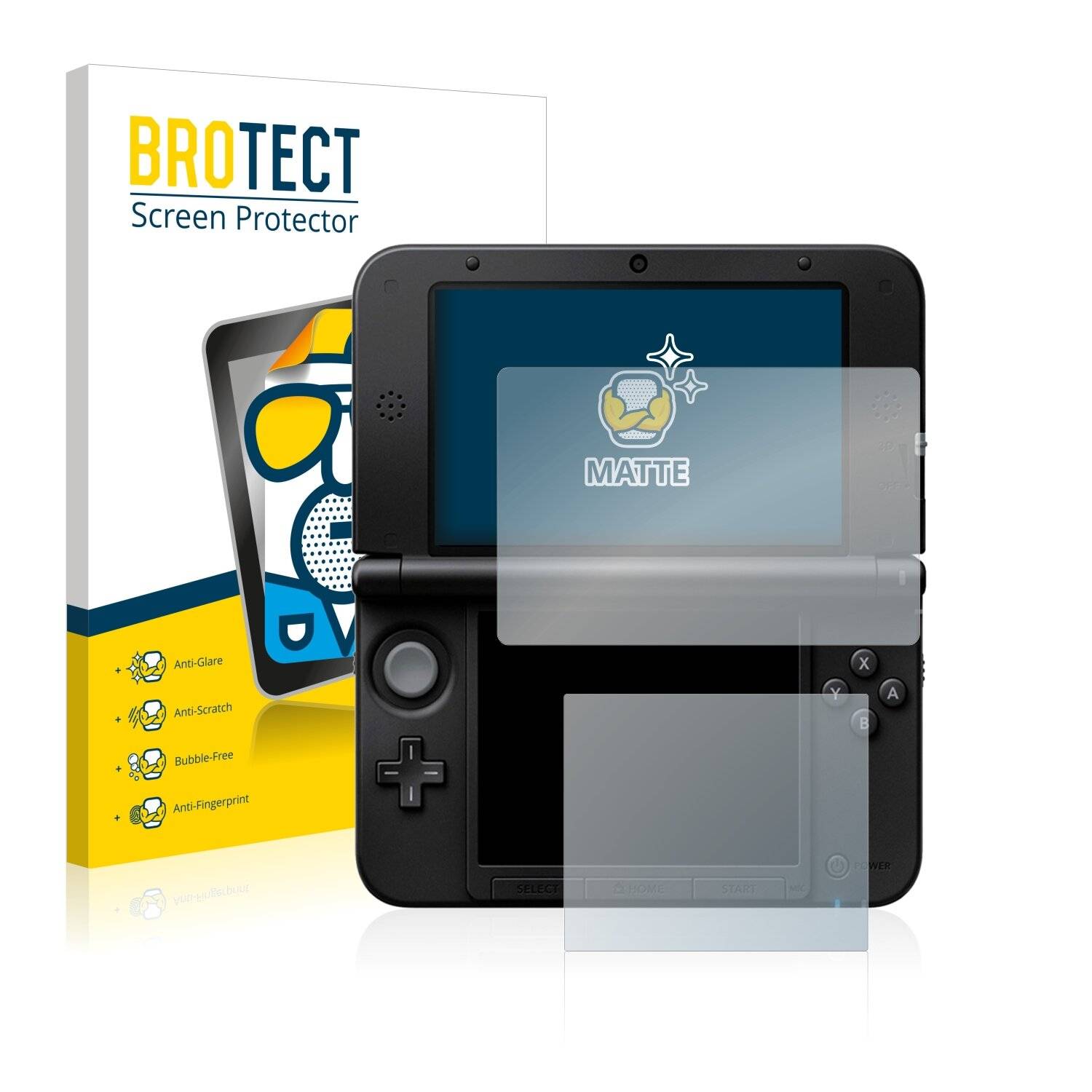 2x BROTECT Matte Displayschutzfolie für Nintendo 3DS XL SPM7800 - Entspiegelt,