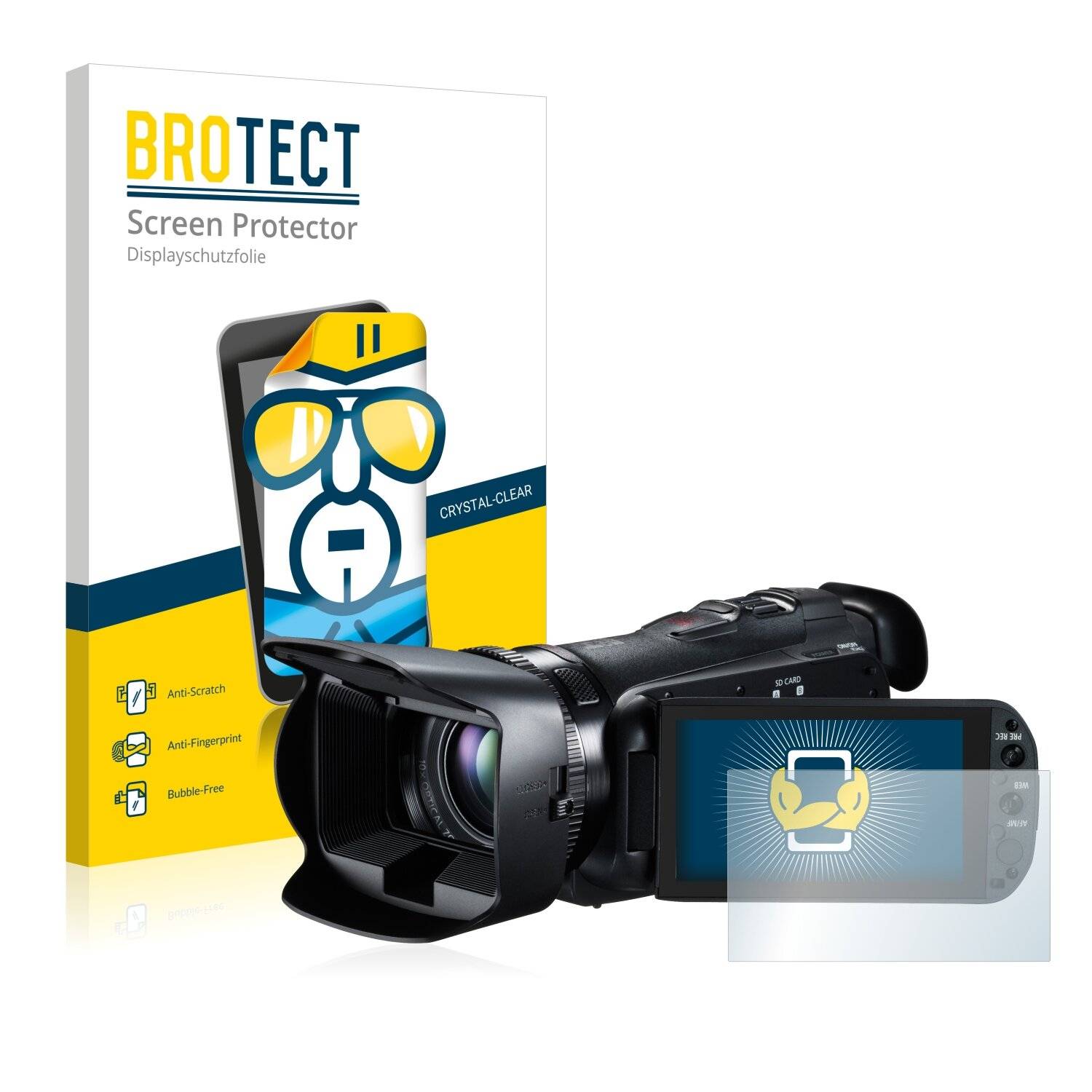 2x BROTECT HD-Clear Displayschutzfolie für Canon Legria HF