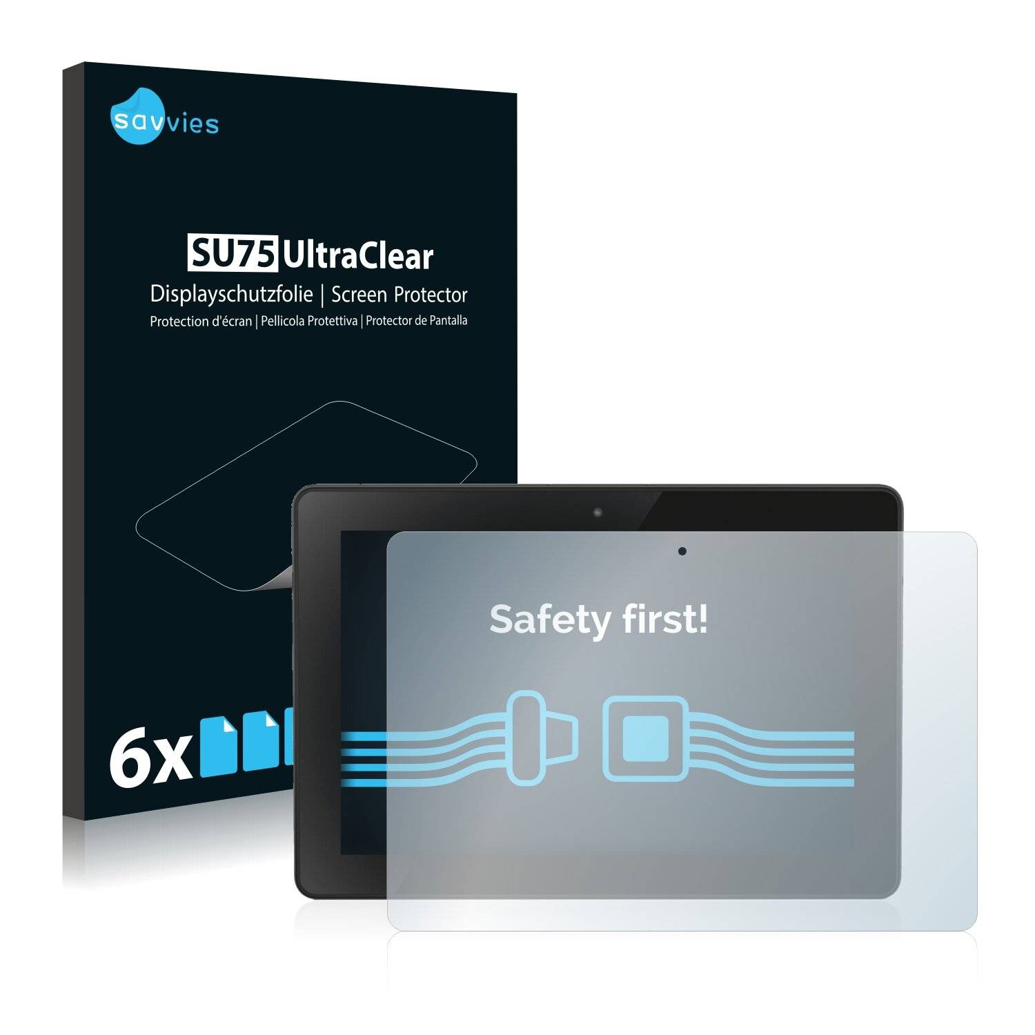 6x Savvies SU75 Displayschutzfolie für Amazon Kindle Fire HDX 7 (Ende