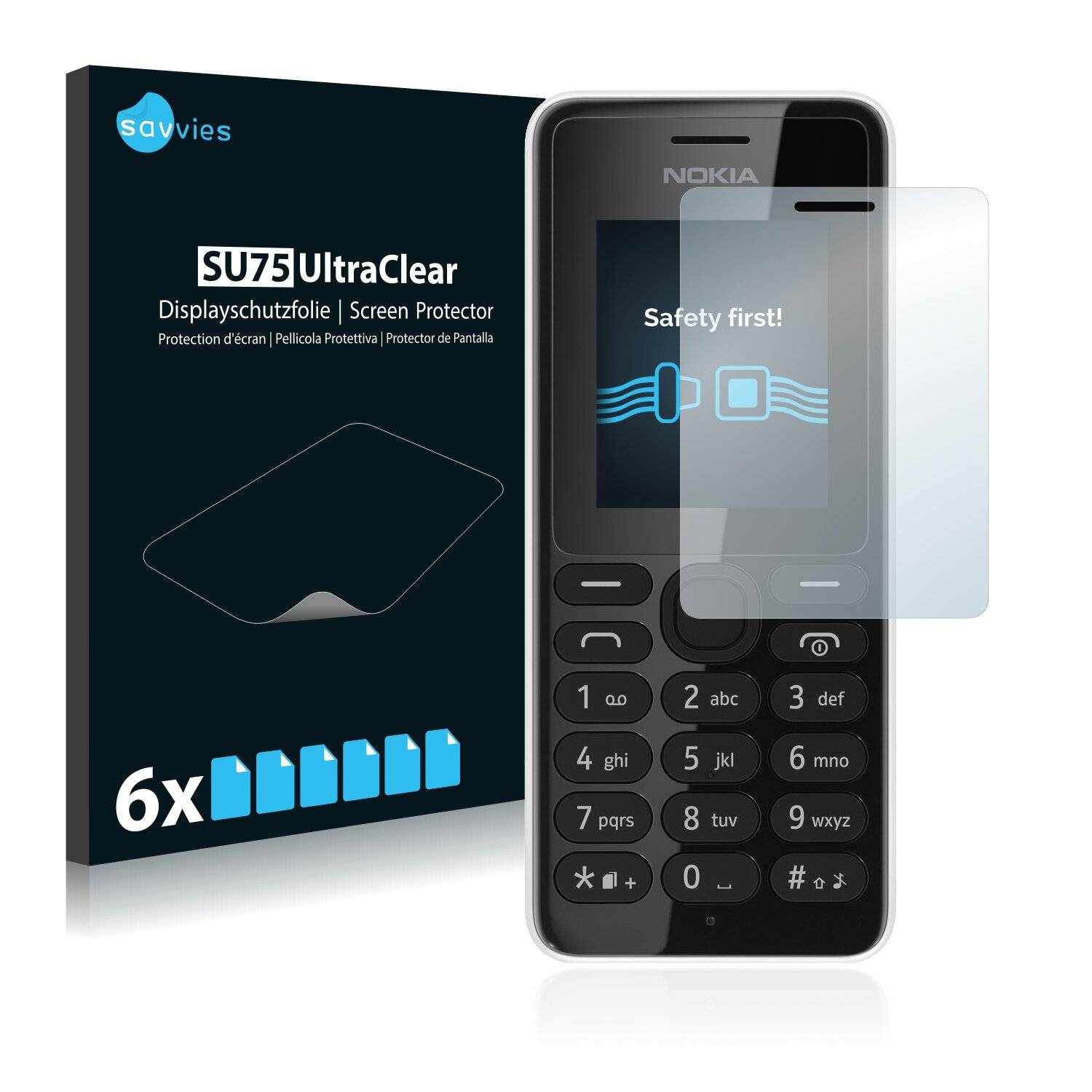 6x Savvies SU75 Displayschutzfolie für Nokia