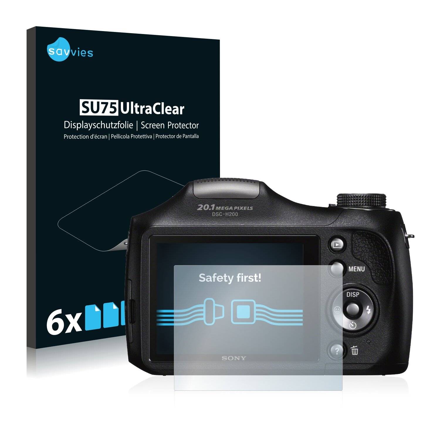 6x Savvies SU75 Displayschutzfolie für Sony Cyber-Shot